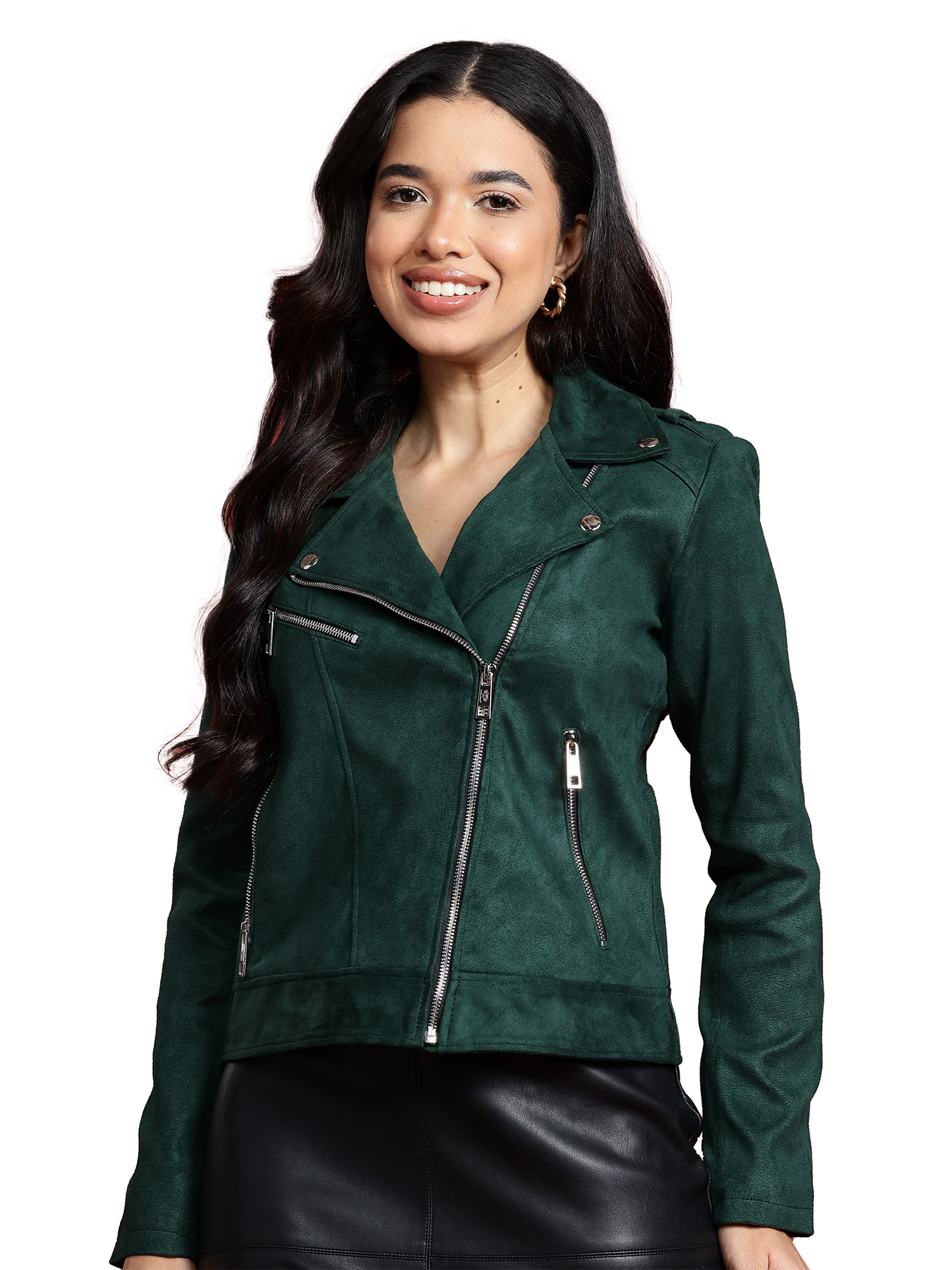 Leather Retail Women's Suede Regular Jacket ( LRSUDFRGR )