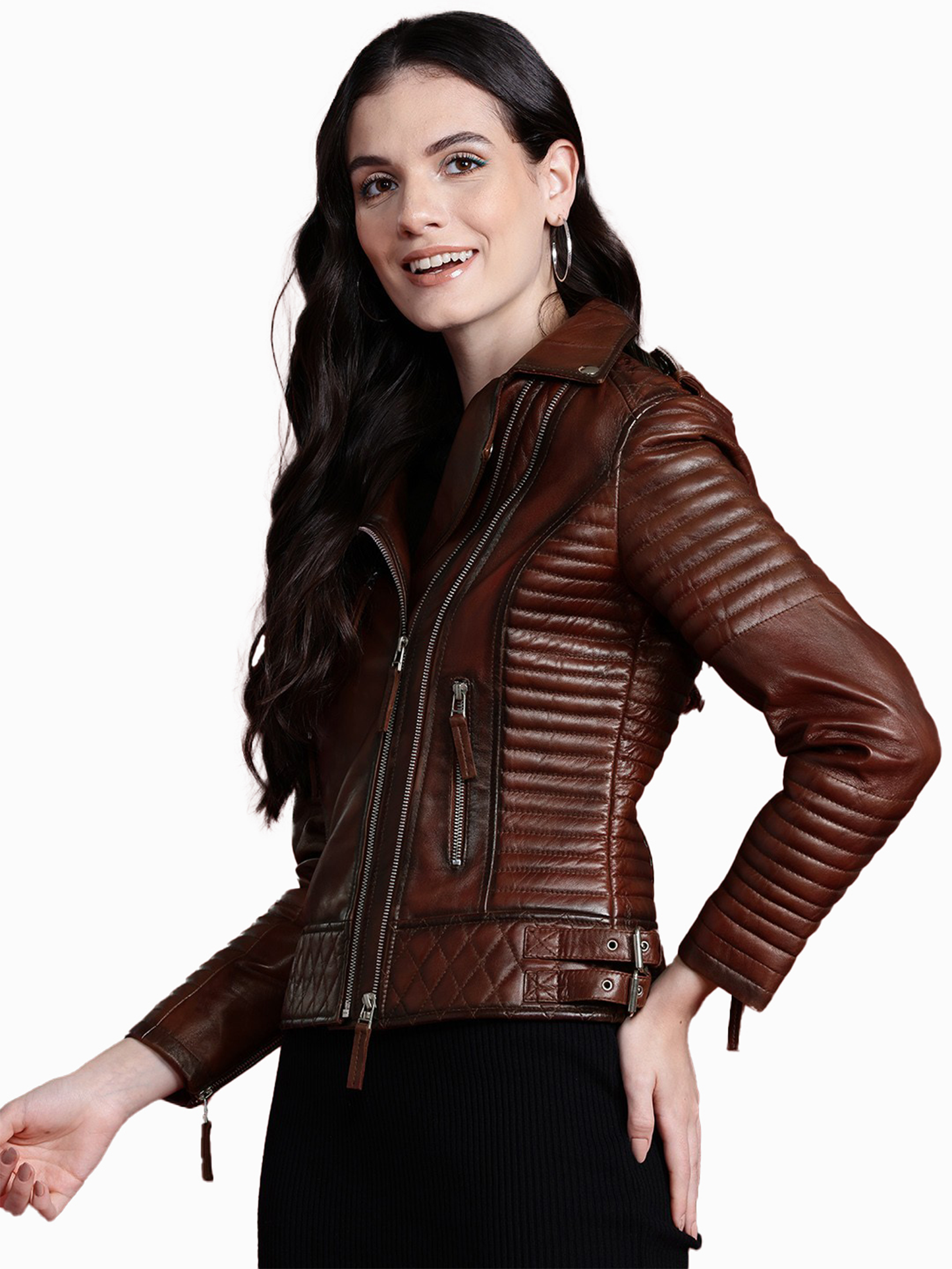 Leather Retail Female's Pure Genuine Leather Jacket(LRPLF16CO)