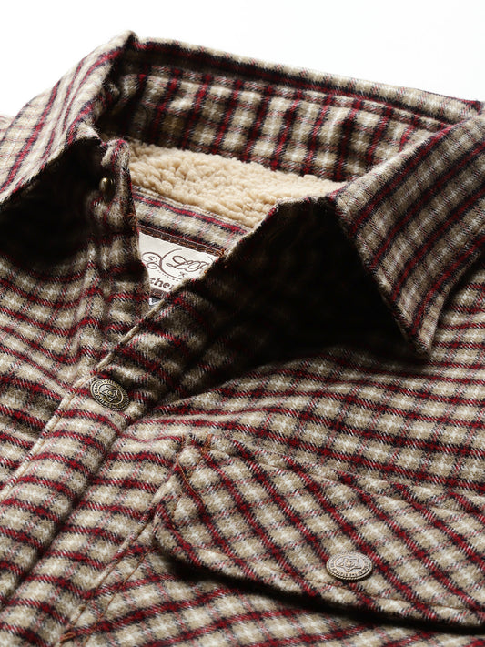 Leather Retail Elegant Brown Check Multicoloured Tweed Jacket