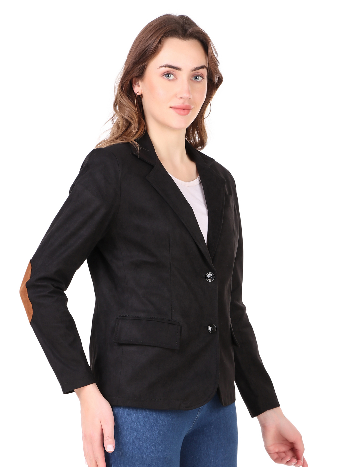 Leather Retail Women's Suede Faux Leather Jacket ( LRSUDCOBL )