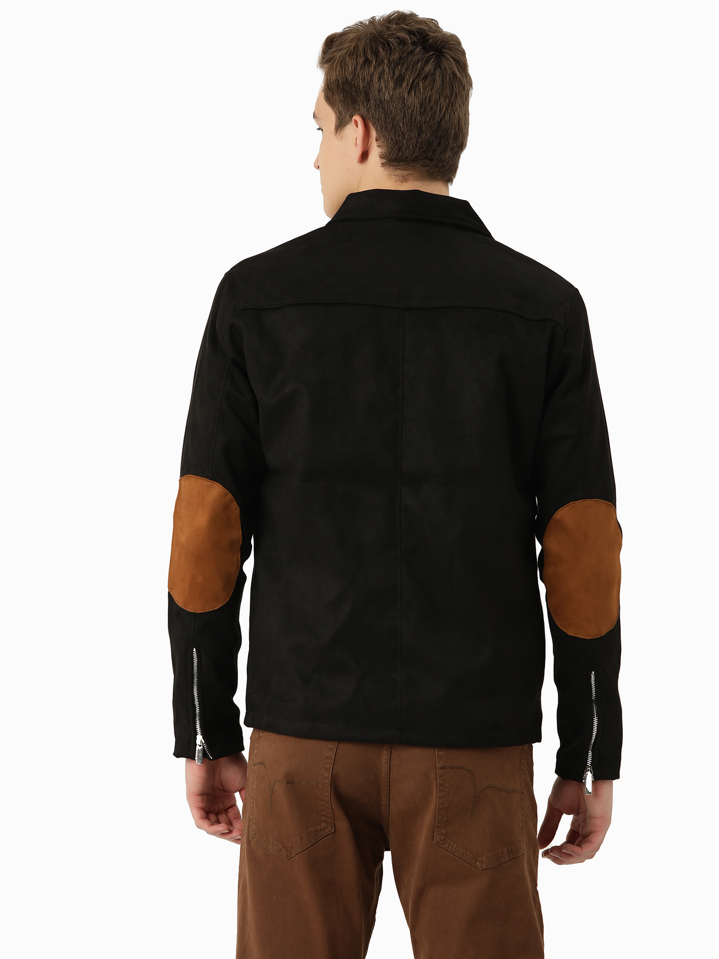 Leather Retail Men's Suede Faux Leather Jacket (LRSUDM33BL)