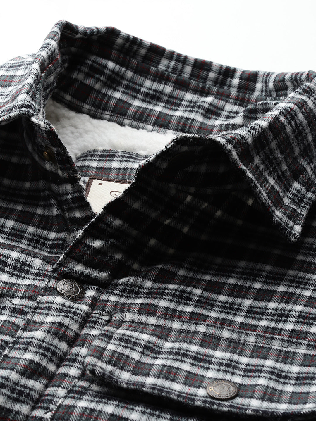 Leather Retail Stylish Black and White Checked Multicoloured Tweed Jacket