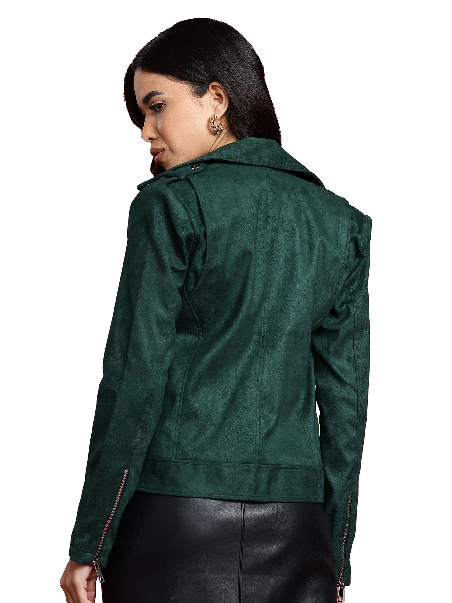 Leather Retail Women's Suede Regular Jacket ( LRSUDFRGR )