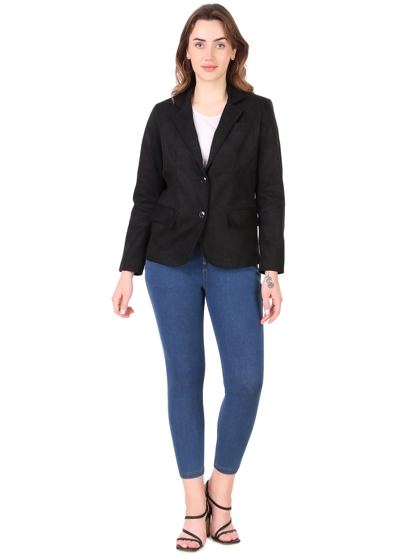 Leather Retail Women's Suede Faux Leather Jacket ( LRSUDCOBL )