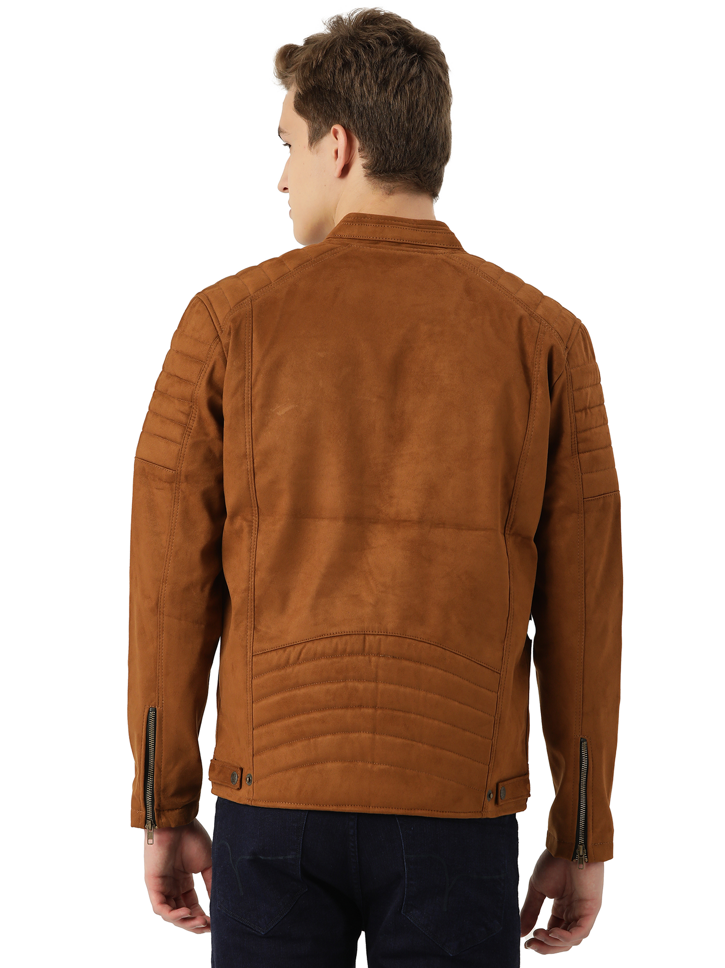 Leather Retail Men's Suede Faux Leather Jacket ( LRSUDBRBR )