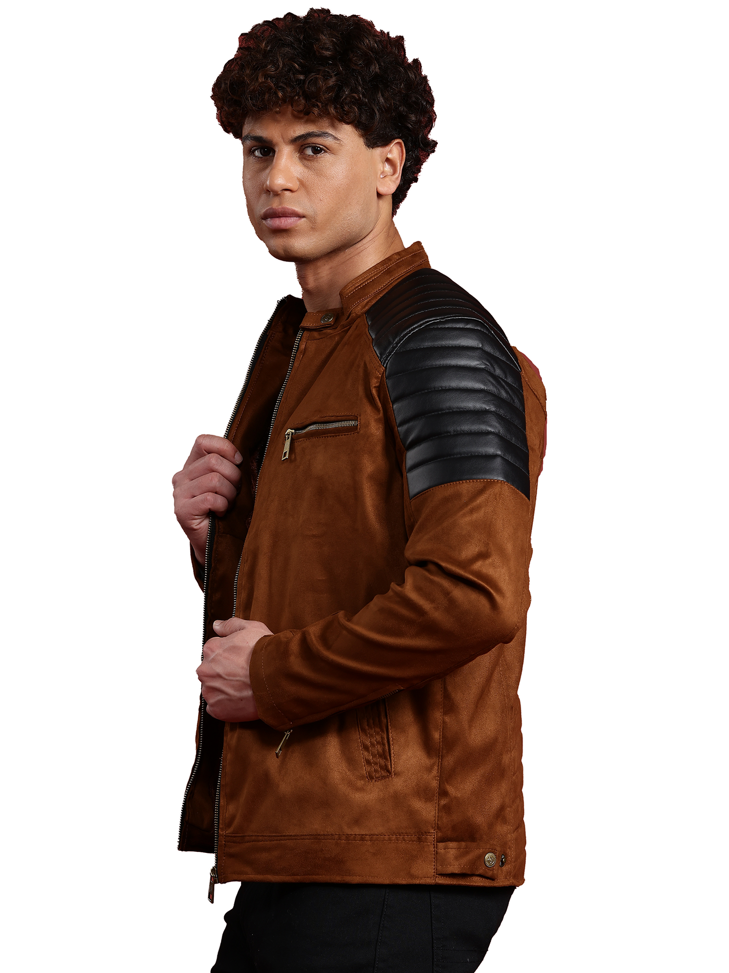 Leather Retail Men’s Casual Suede Leather Regular Jacket (LRSUDM45BR)