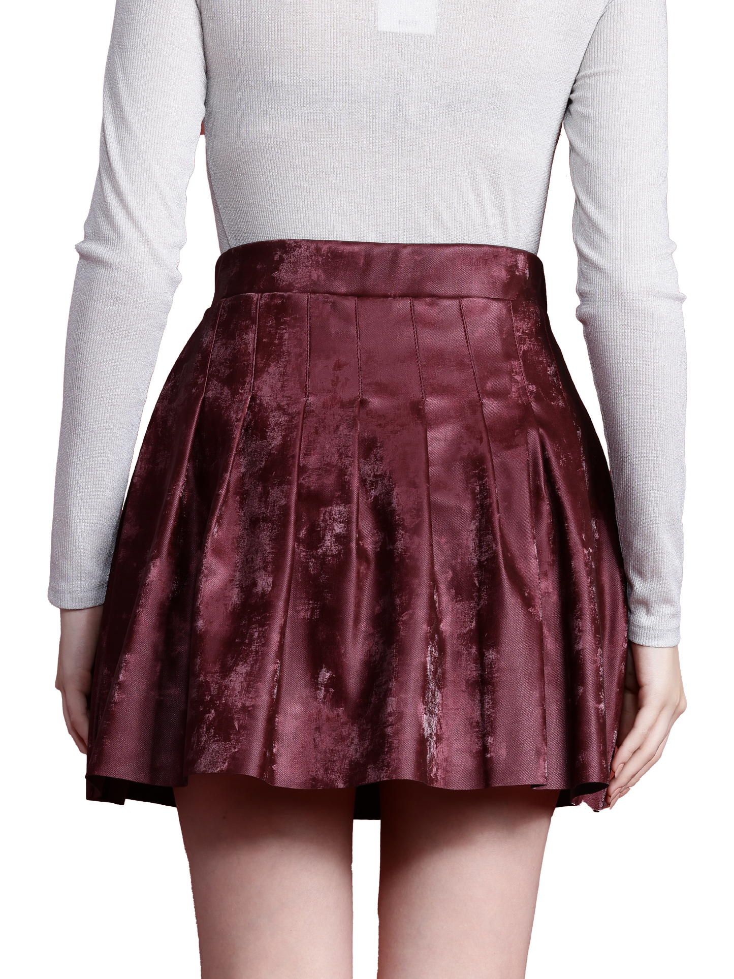 Leather Retail Cheery suede pleated skirt for women's & Girl's ( LRSUDSKRT2CH )