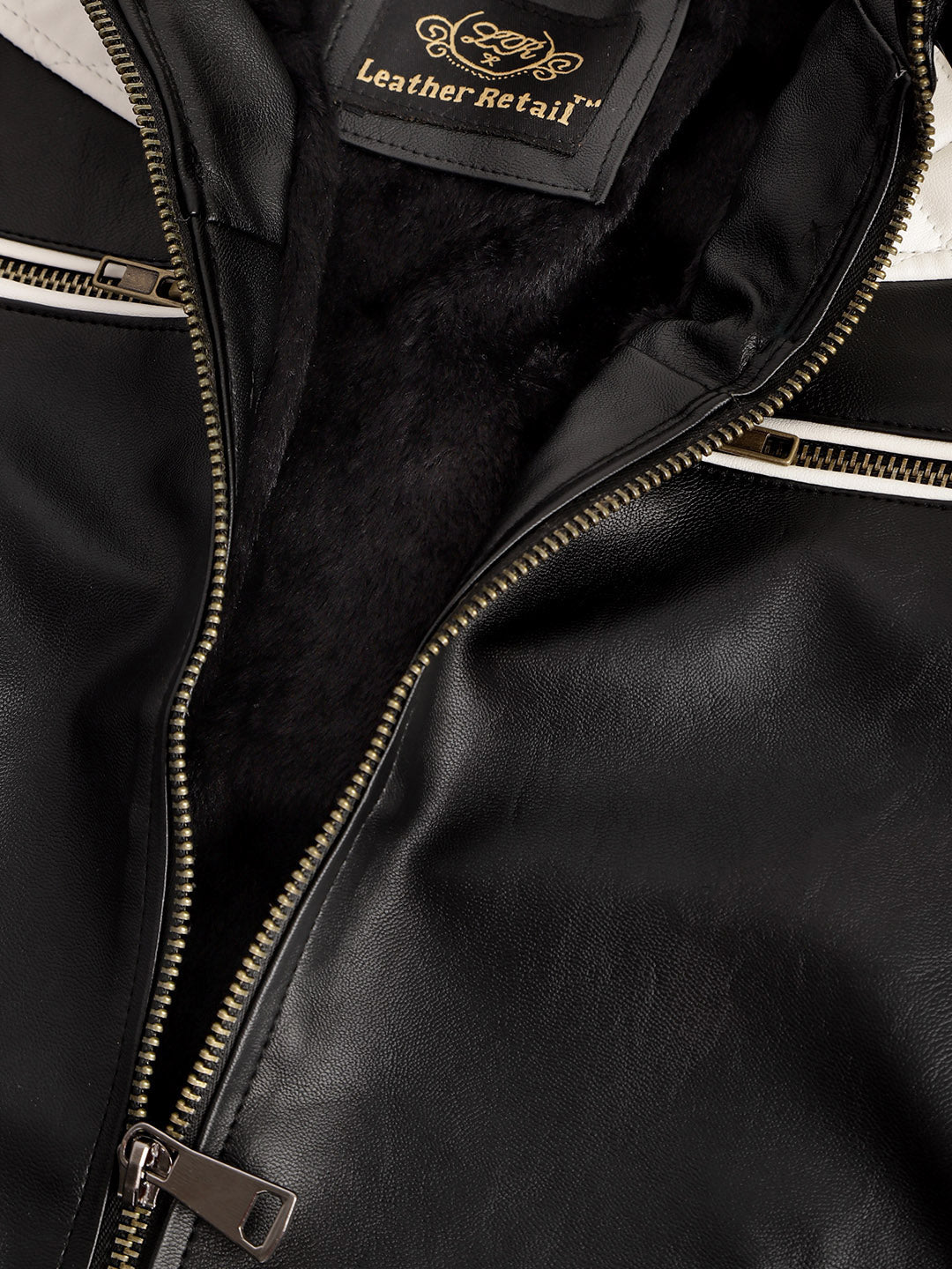 Leather Retail Kid's Full Sleeves Winter Jacket _Black (LRKDWPBL01)