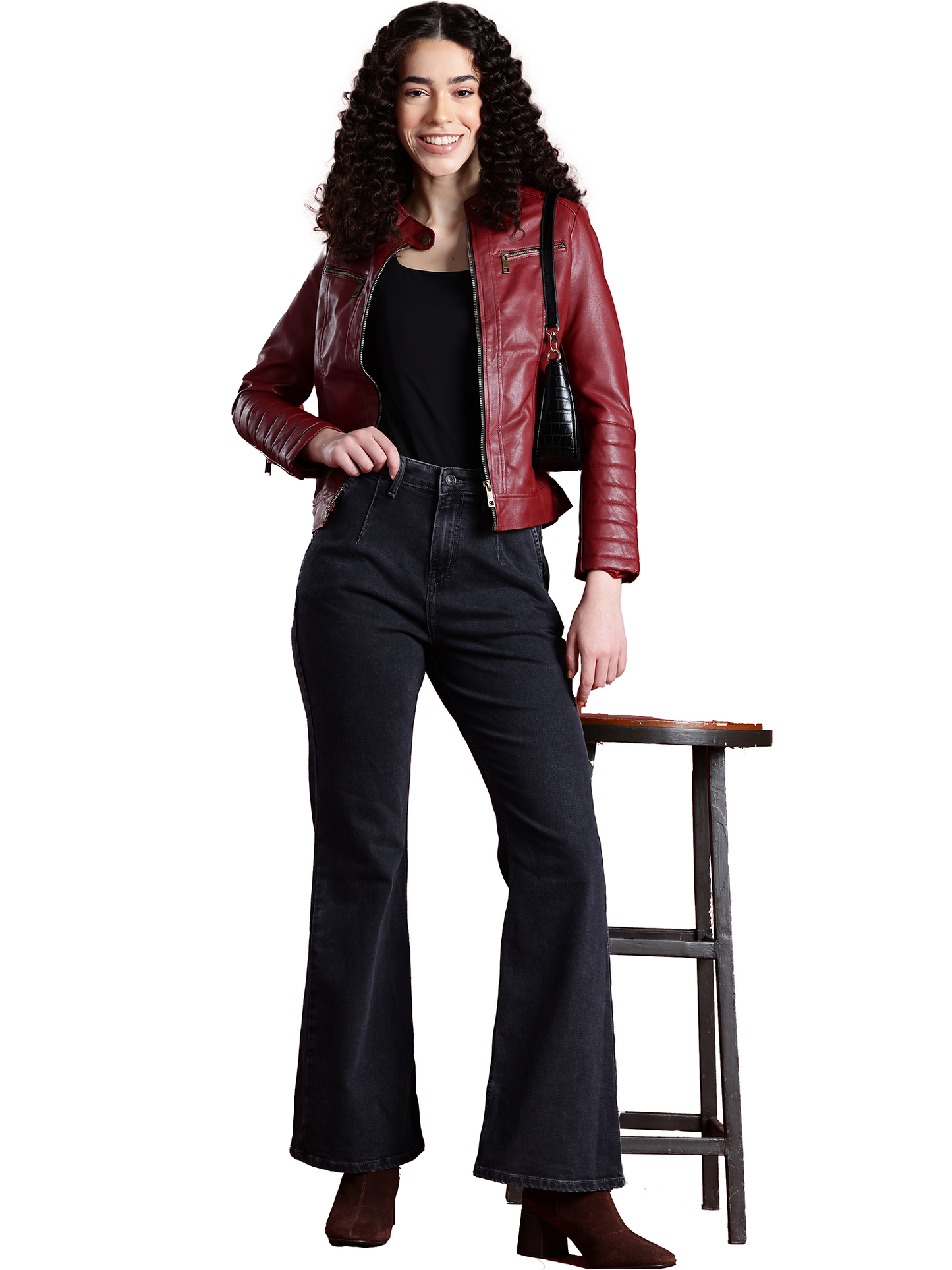 Leather Retail® Full Sleeve Solid Jacket for Women's (LRWCH)