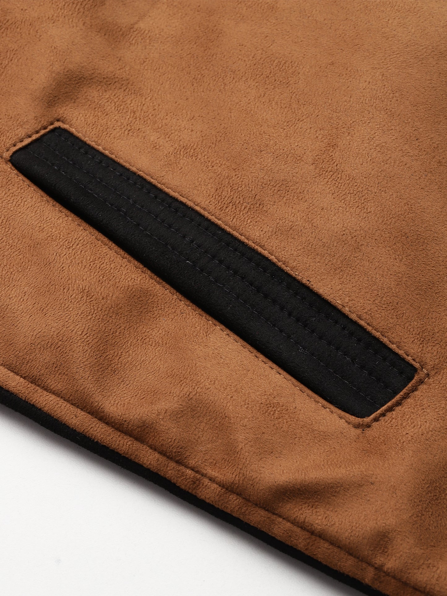 Leather Retail Mens Brown Suede Leather Regular Jacket