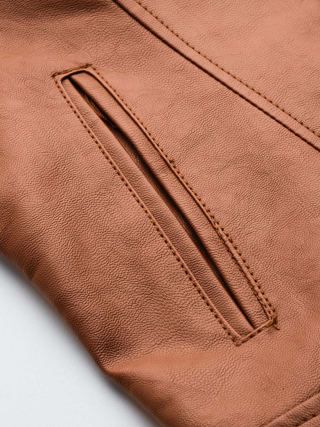 Leather Retail Full Sleeve Solid Jacket for Women's (LRWBR)