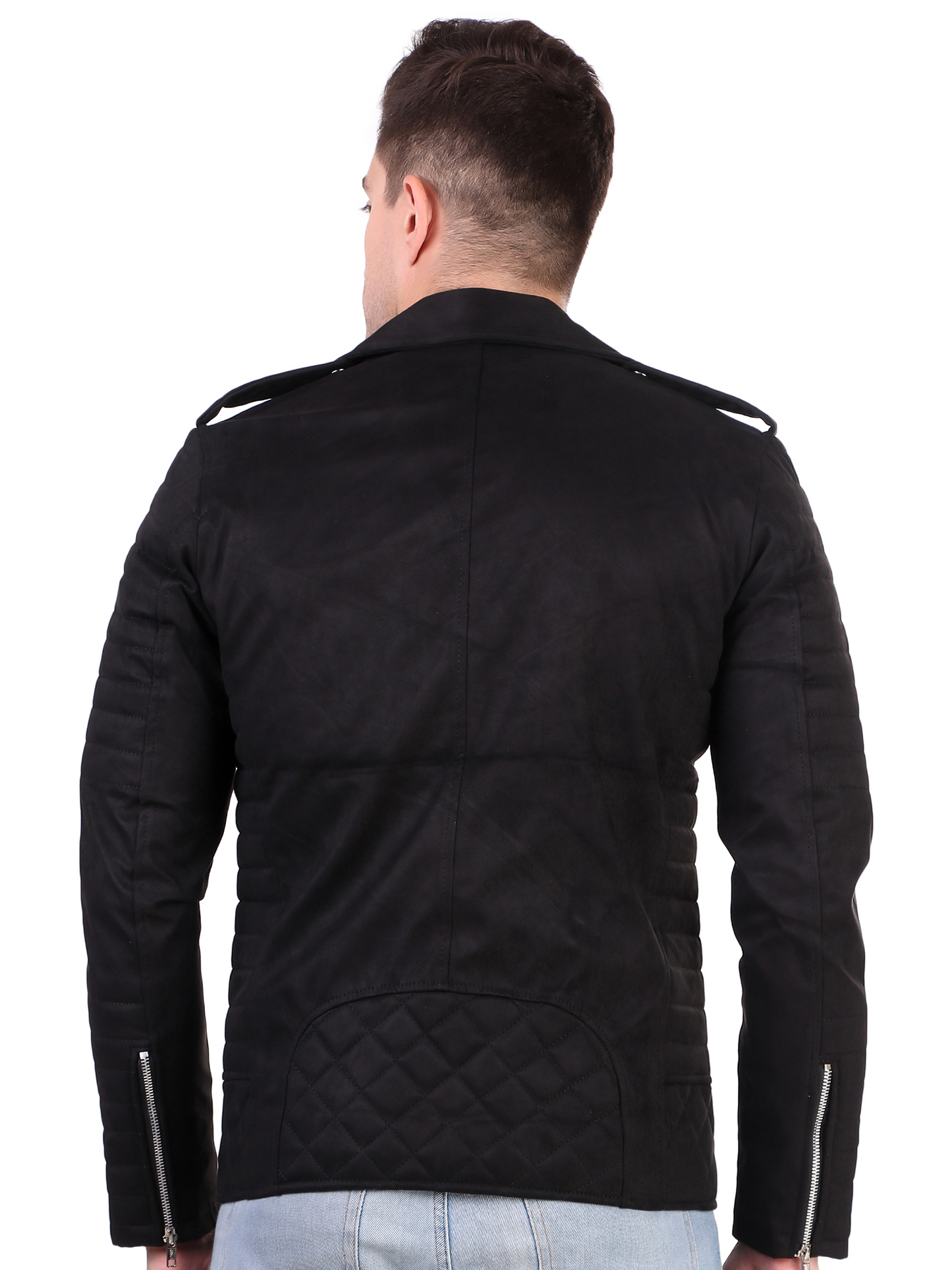 Leather Retail Men's Suede Faux Leather Jacket ( LRSUDRMBL )