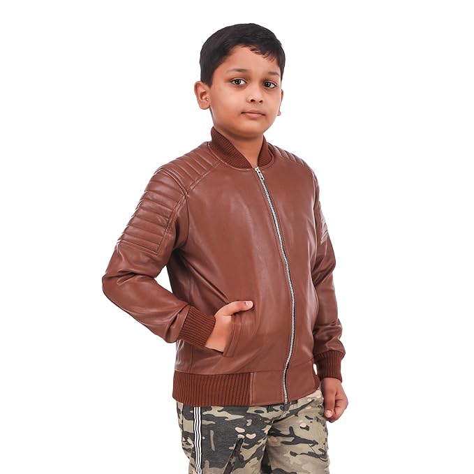 Leather Retail Kids Boy Faux Leather Jacket Kids boy Kids Outerwear Fa