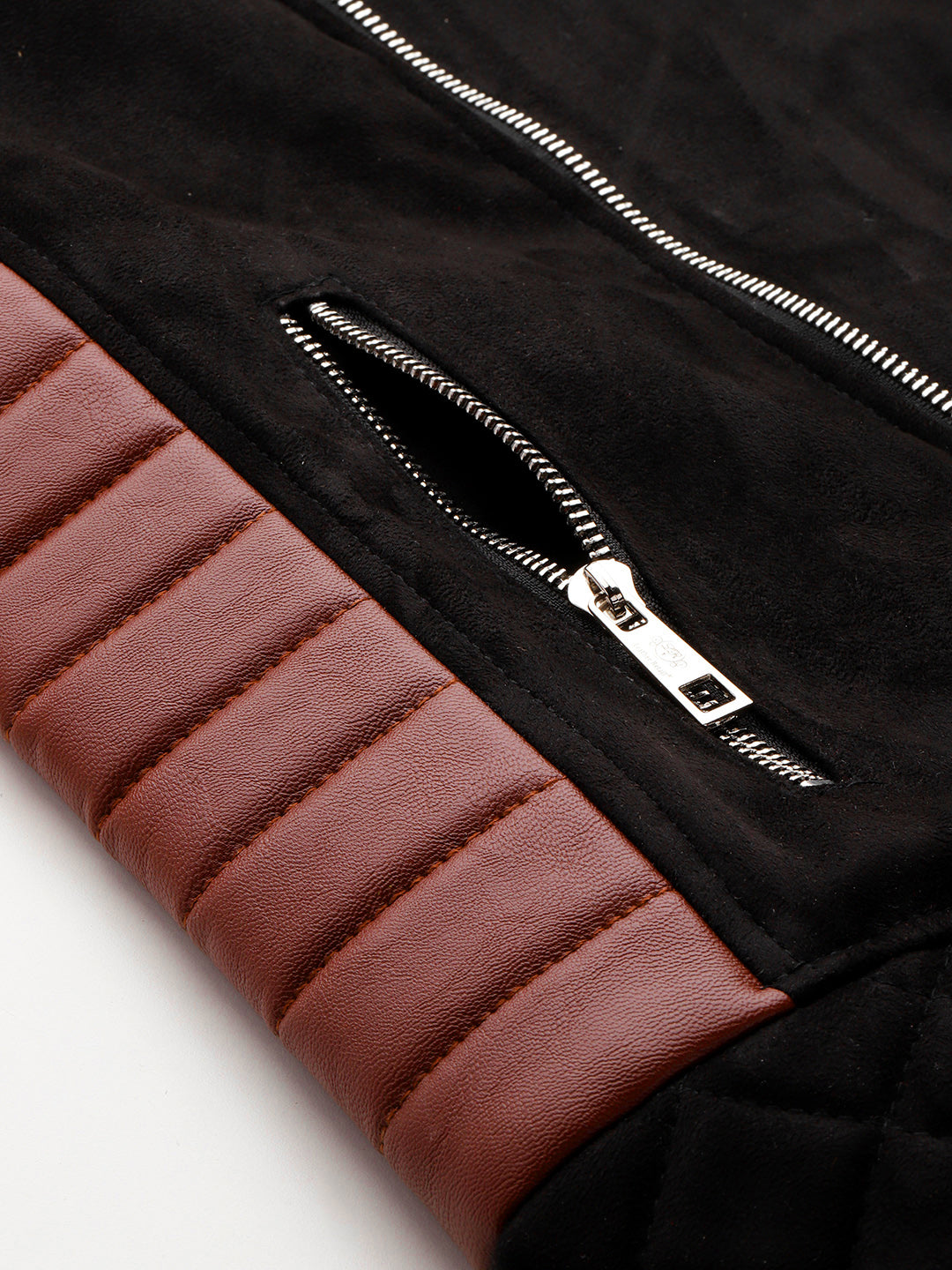 Leather Retail Men's Suede Leather Printed Jacket We Break the Rules ( LRPRSUDM47BL )