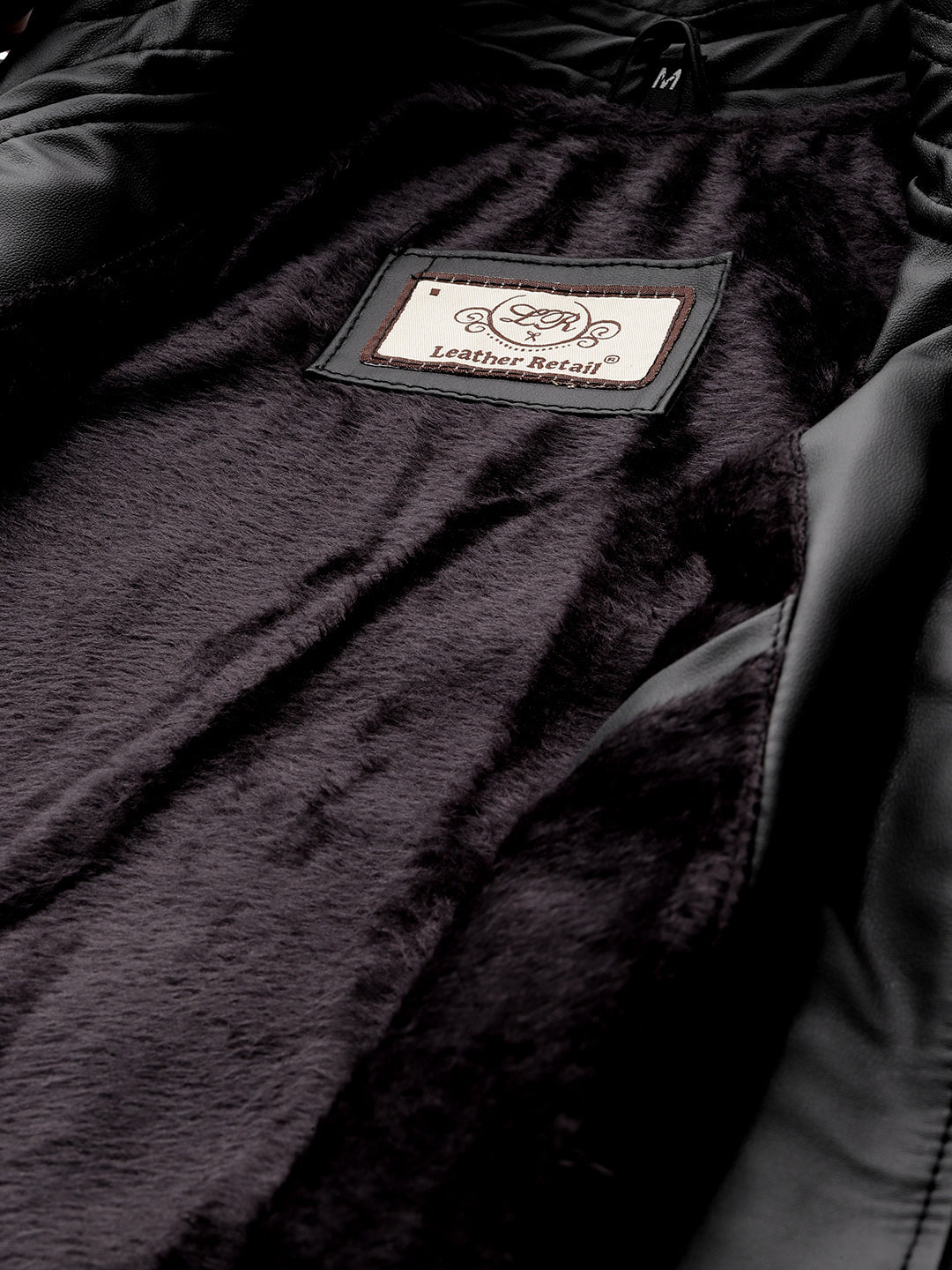 Leather Retail Men's Faux Leather Printed Jacket We Break the Rules ( LRPRDEBL)