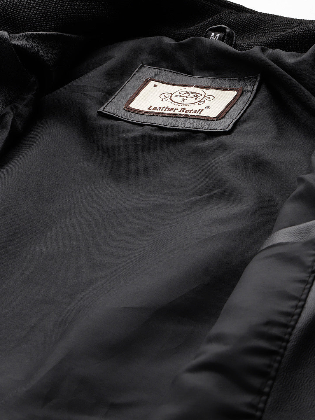 Leather Retail Full Sleeve Men's PU Black Jacket ( LRM48BL )