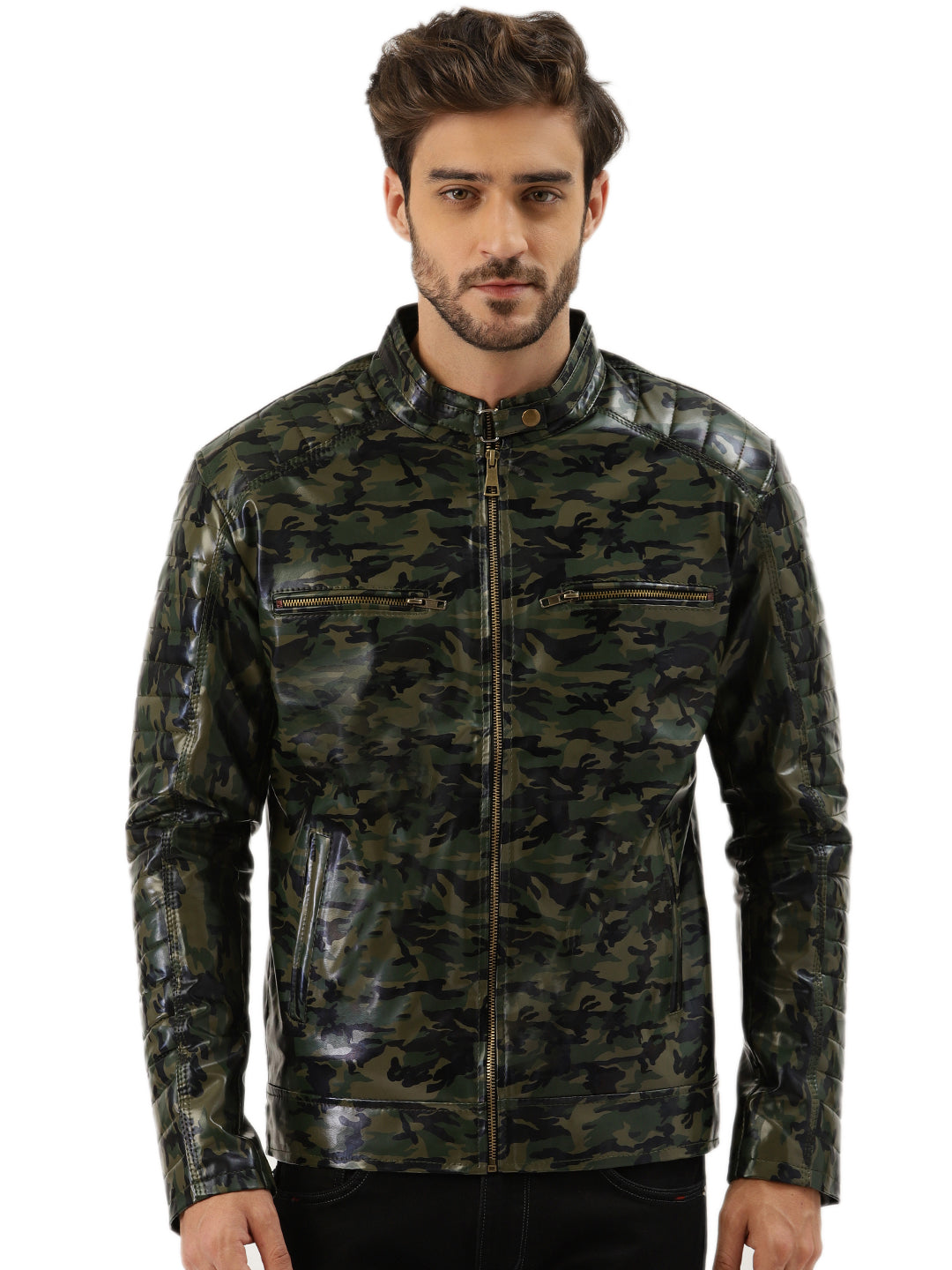 Leather Retail® Army Design Faux Leather Jacket for Men’s ( LRADMI )