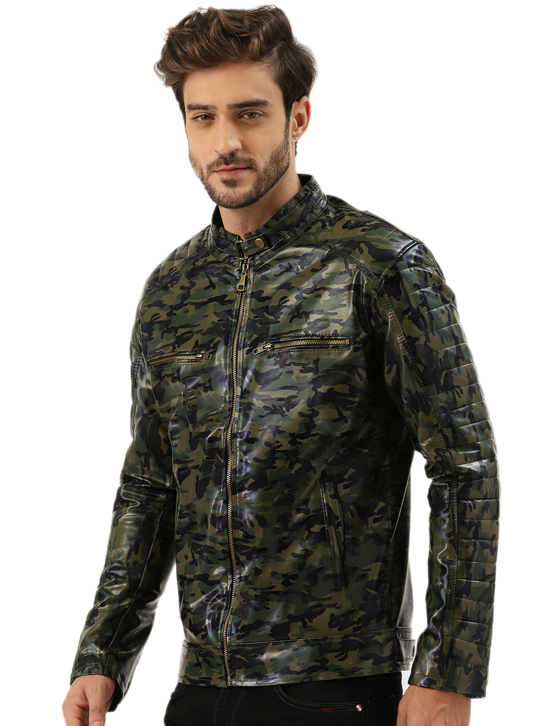 Leather Retail® Army Design Faux Leather Jacket for Men’s ( LRADMI )