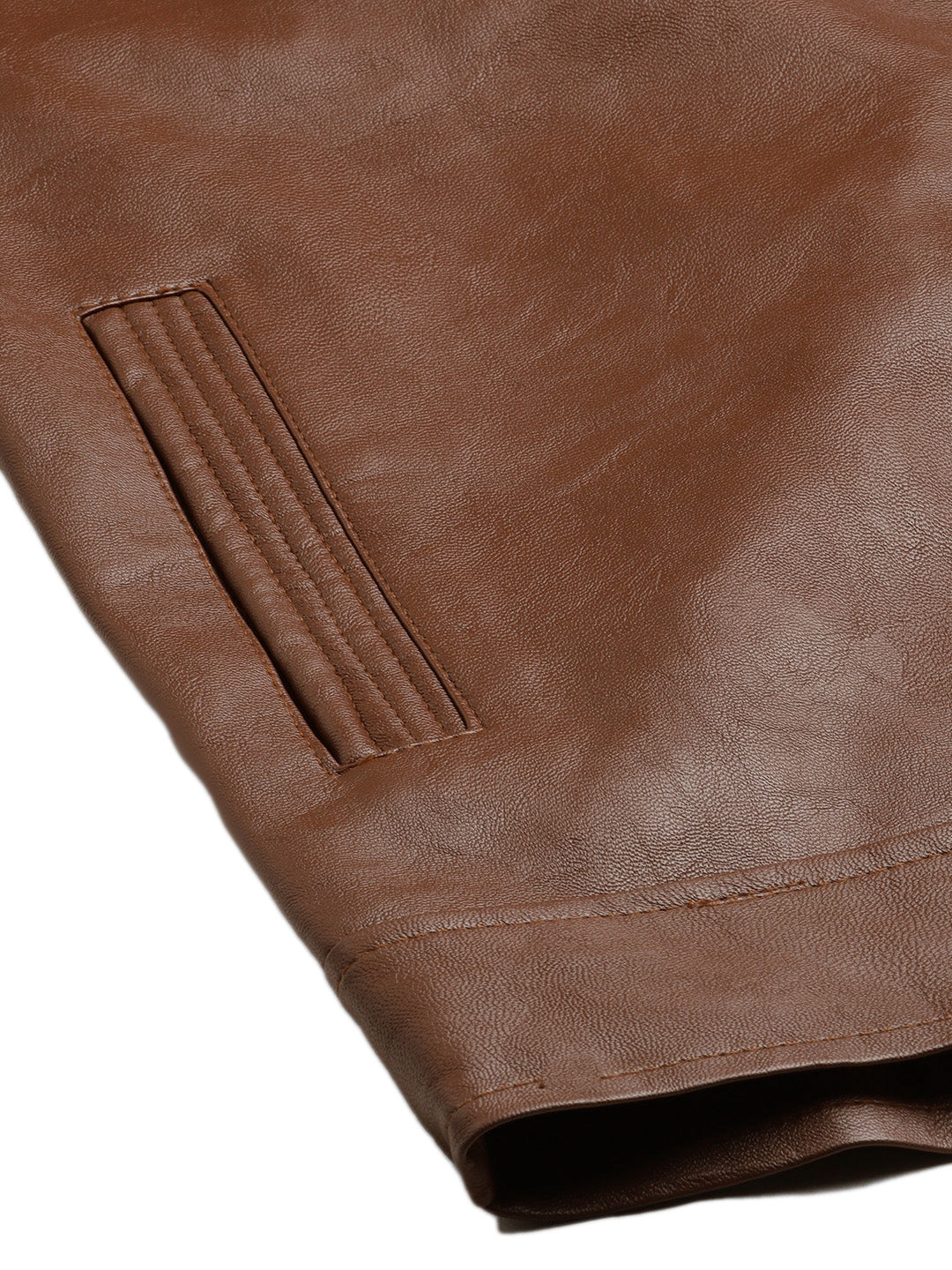Leather Retail Brown Faux LeatherBiker Jacket for Men's(LRBRBR)