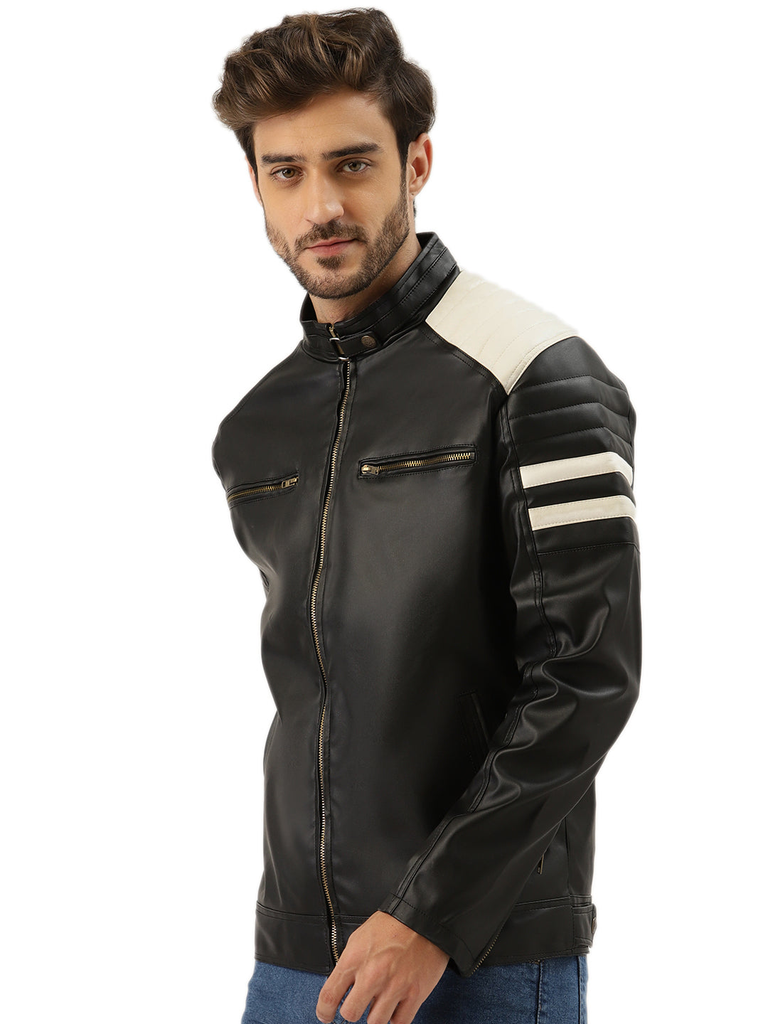 Leather Retail Men's Jacket(LRBWBL)