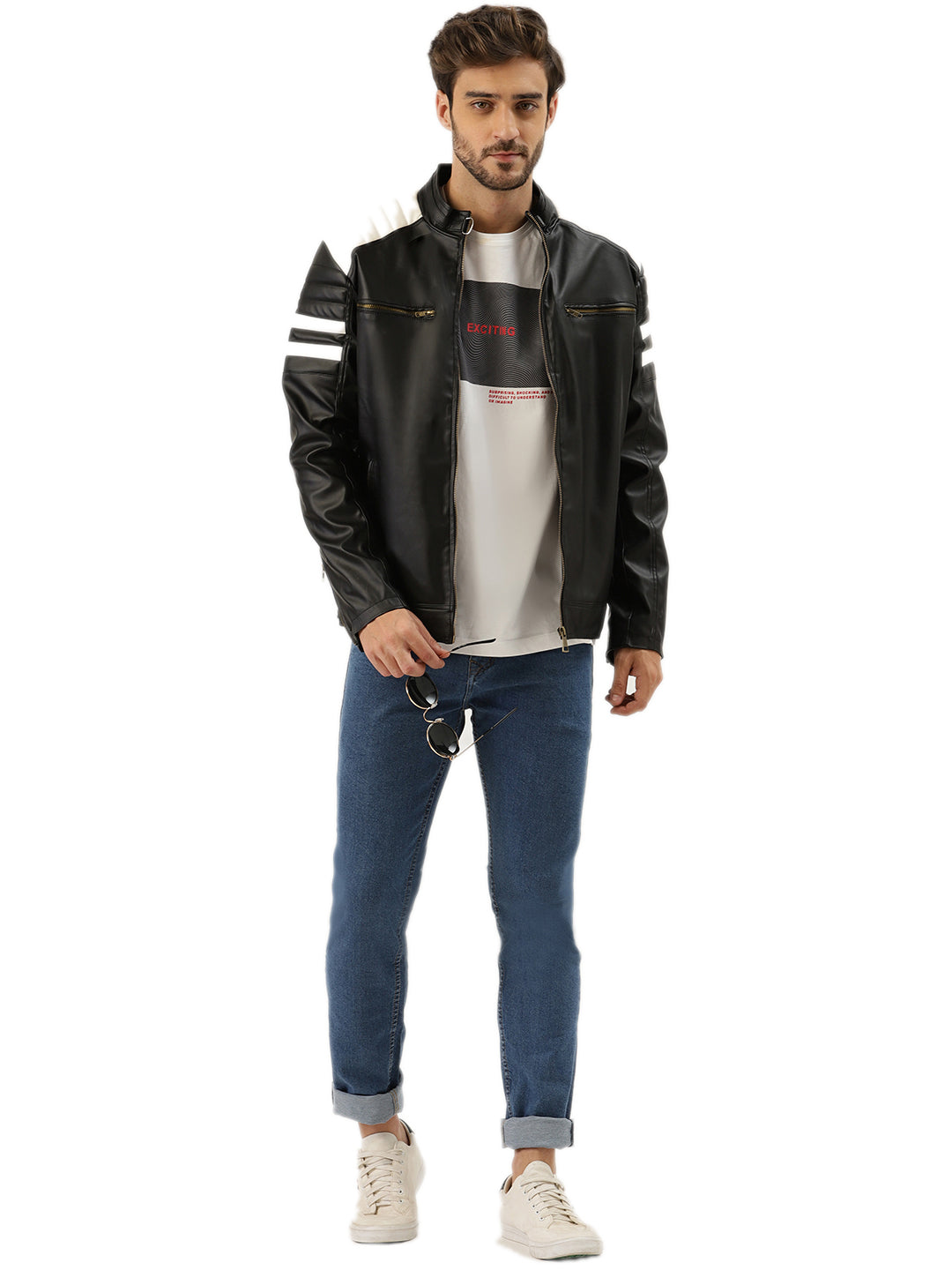 Leather Retail Men's Jacket(LRBWBL)
