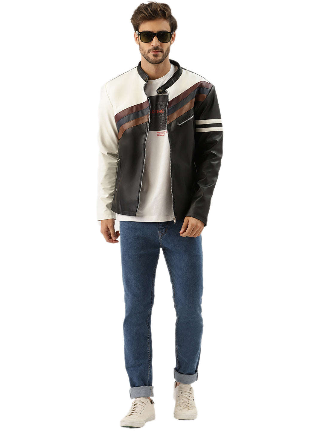Leather Retail Men's Solid Leather Jacket( LRCDBL )