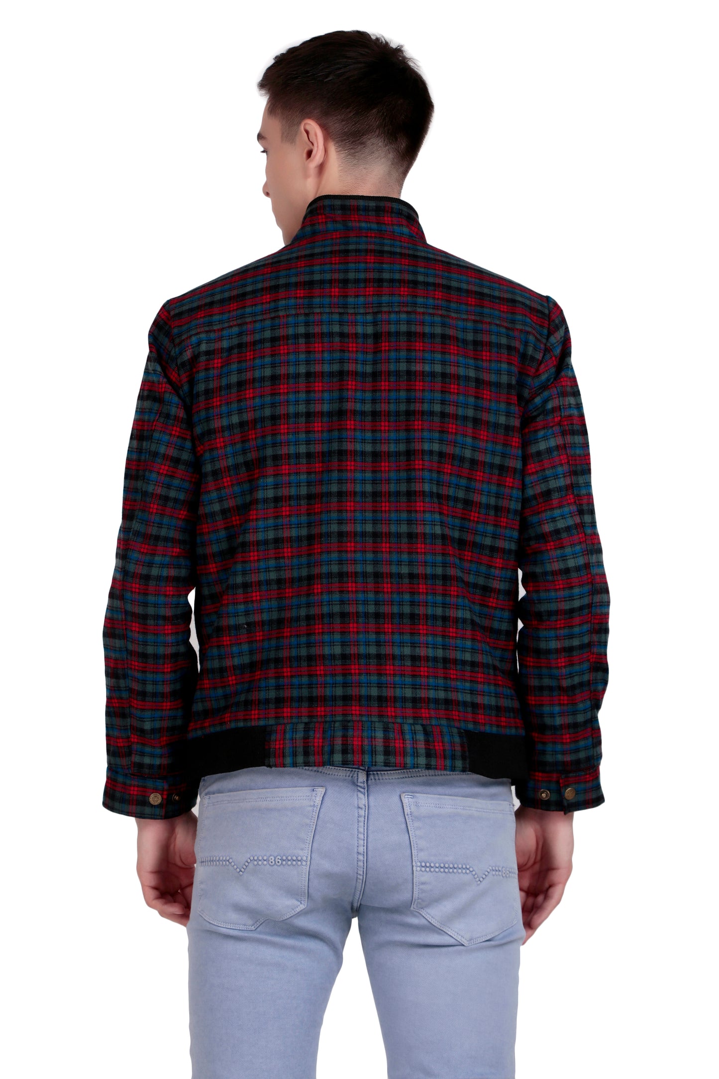 Leather Retail Classic Plaid Zip-Up Multicoloured Tweed Jacket for Modern Style ( LRCHECKTD1H )