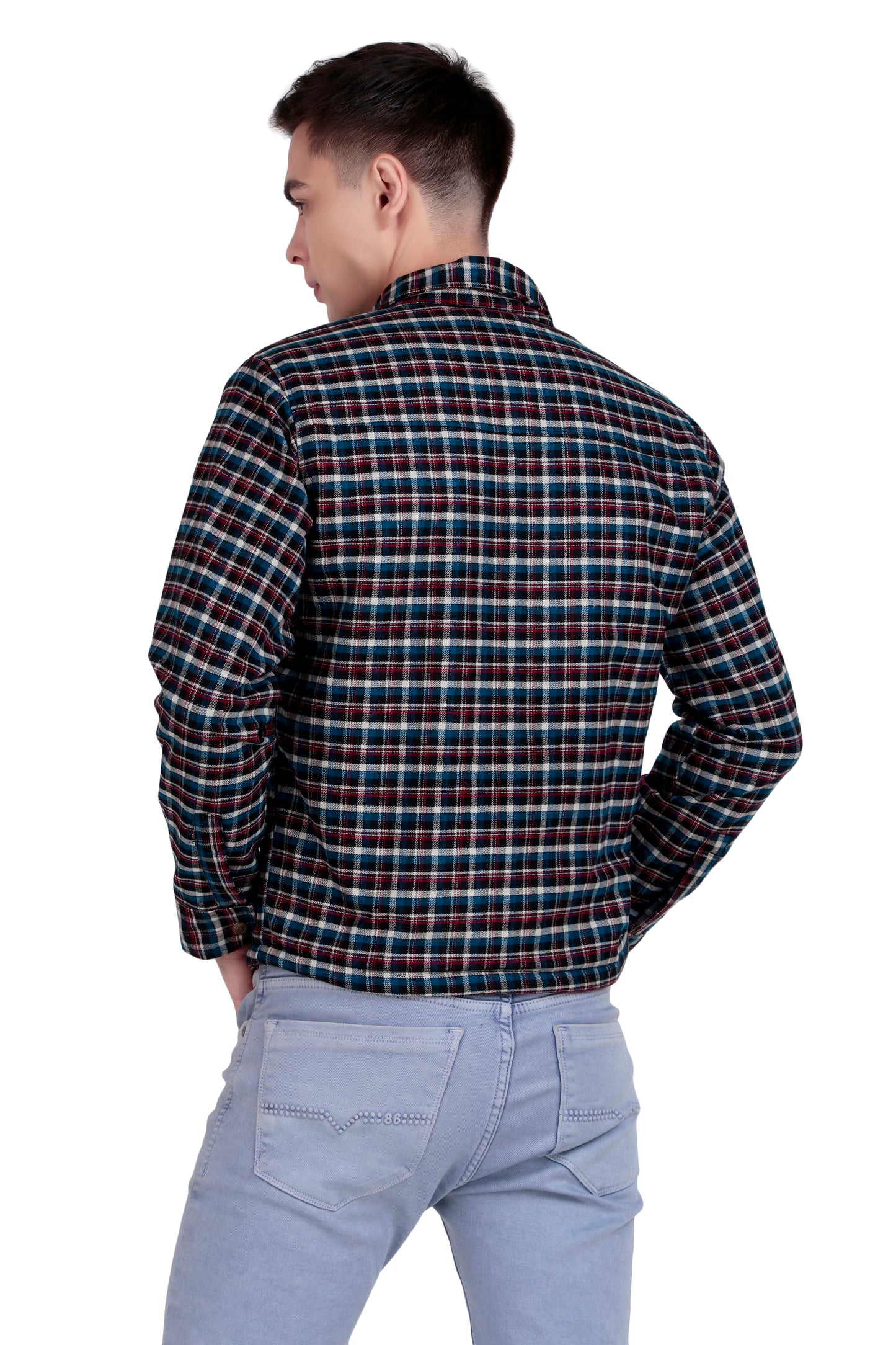 Leather Retail Vibrant Multicolored Multicoloured Tweed Jacket ( LRCHECKTD2C )