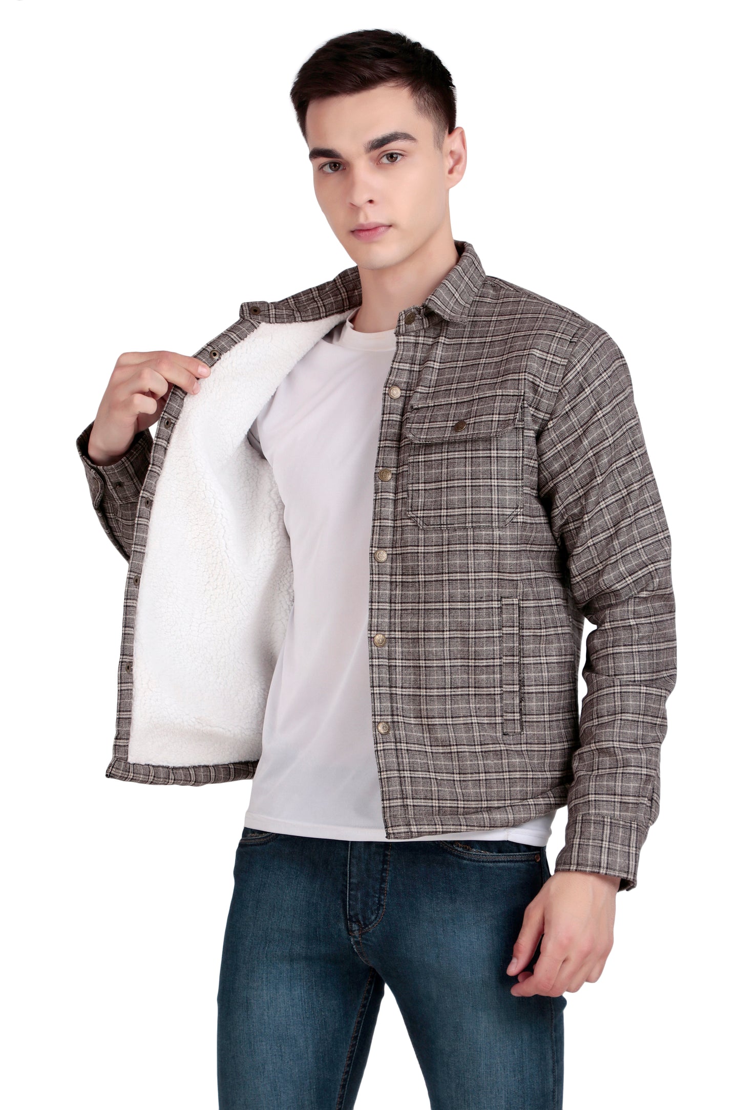 Leather Retail Modern Plaid Multicoloured Tweed Jacket ( LRCHECKTD2J )