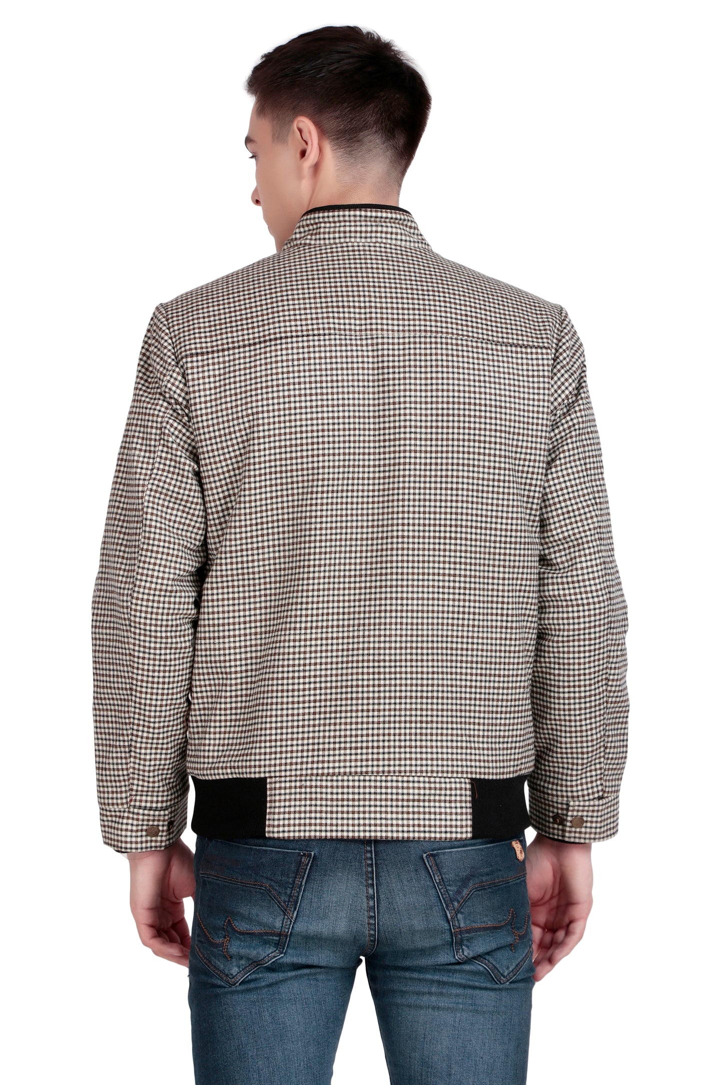 Leather Retail Stylish Checkered Casual Multicoloured Tweed Jacket for Men ( LRCHECKTD1G )
