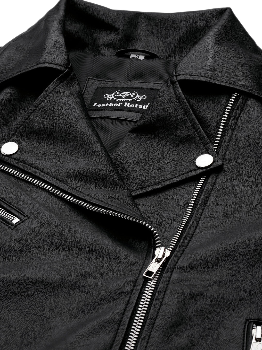 Leather Retail® Full Sleeve Solid Jacket for Women's Biker Style(LRF11BL)