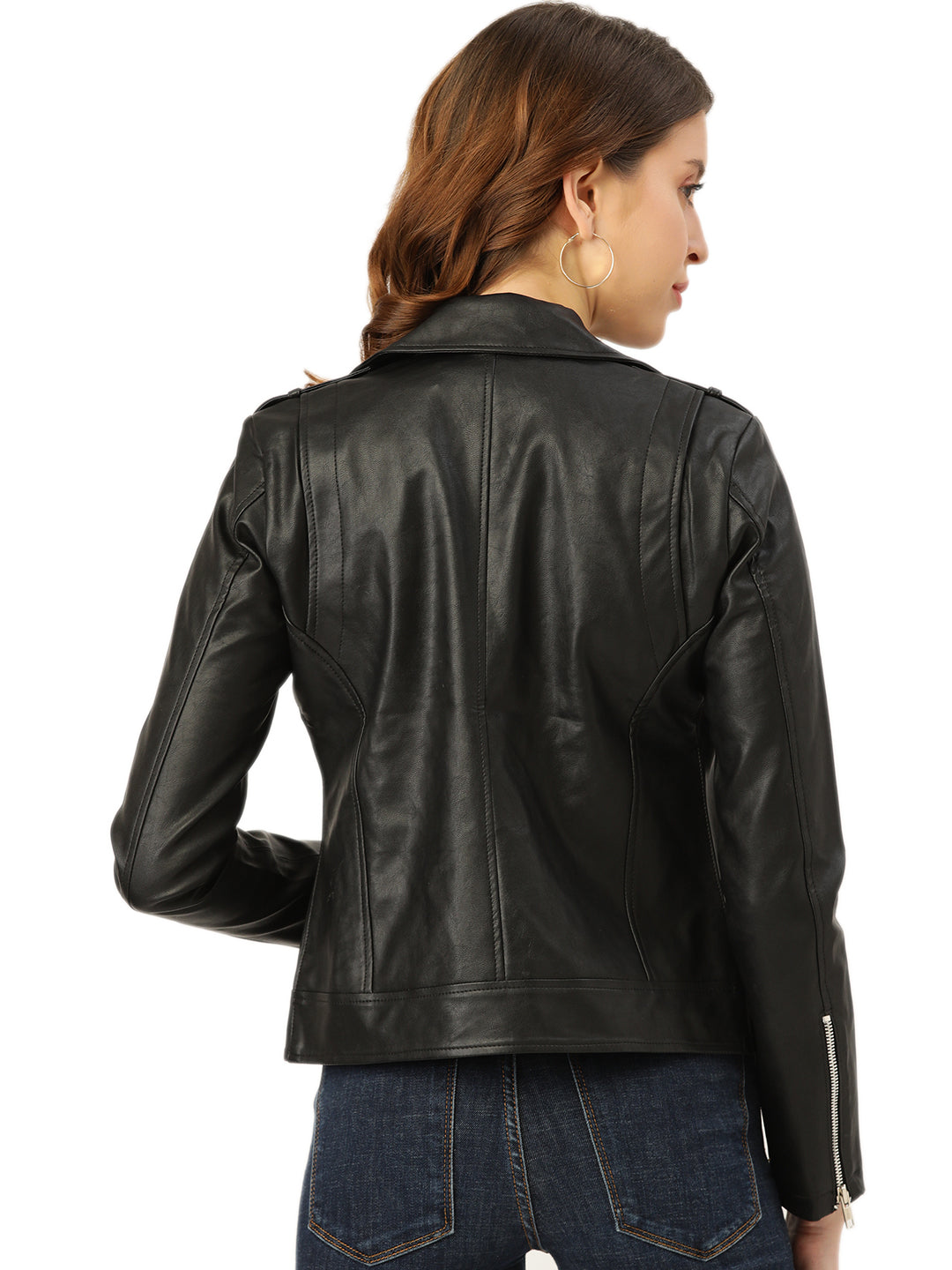 Leather Retail Women's Faux Leather Standard Length Jacket (LRFRBL)