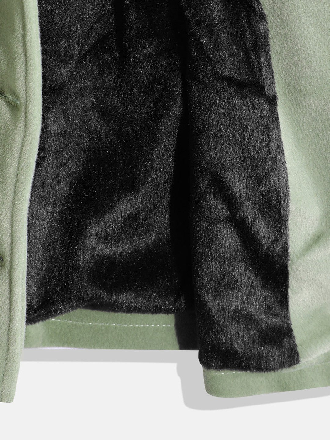 Leather Retail Kids Velvet winter jacket For Girls (LRKDVEL3GR)