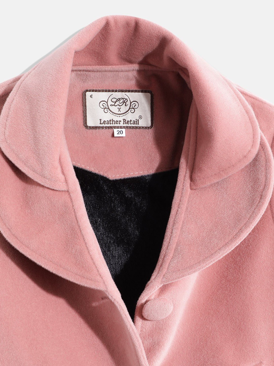 Leather Retail Kids Velvet winter jacket For Girls (LRKDVEL3PN)