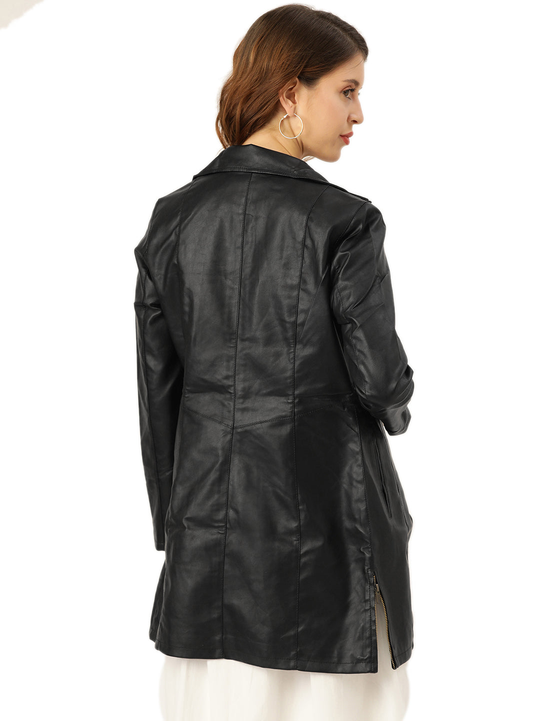 Leather Retail® Full Sleeve Solid Jacket for Women's ( LRLOBL )