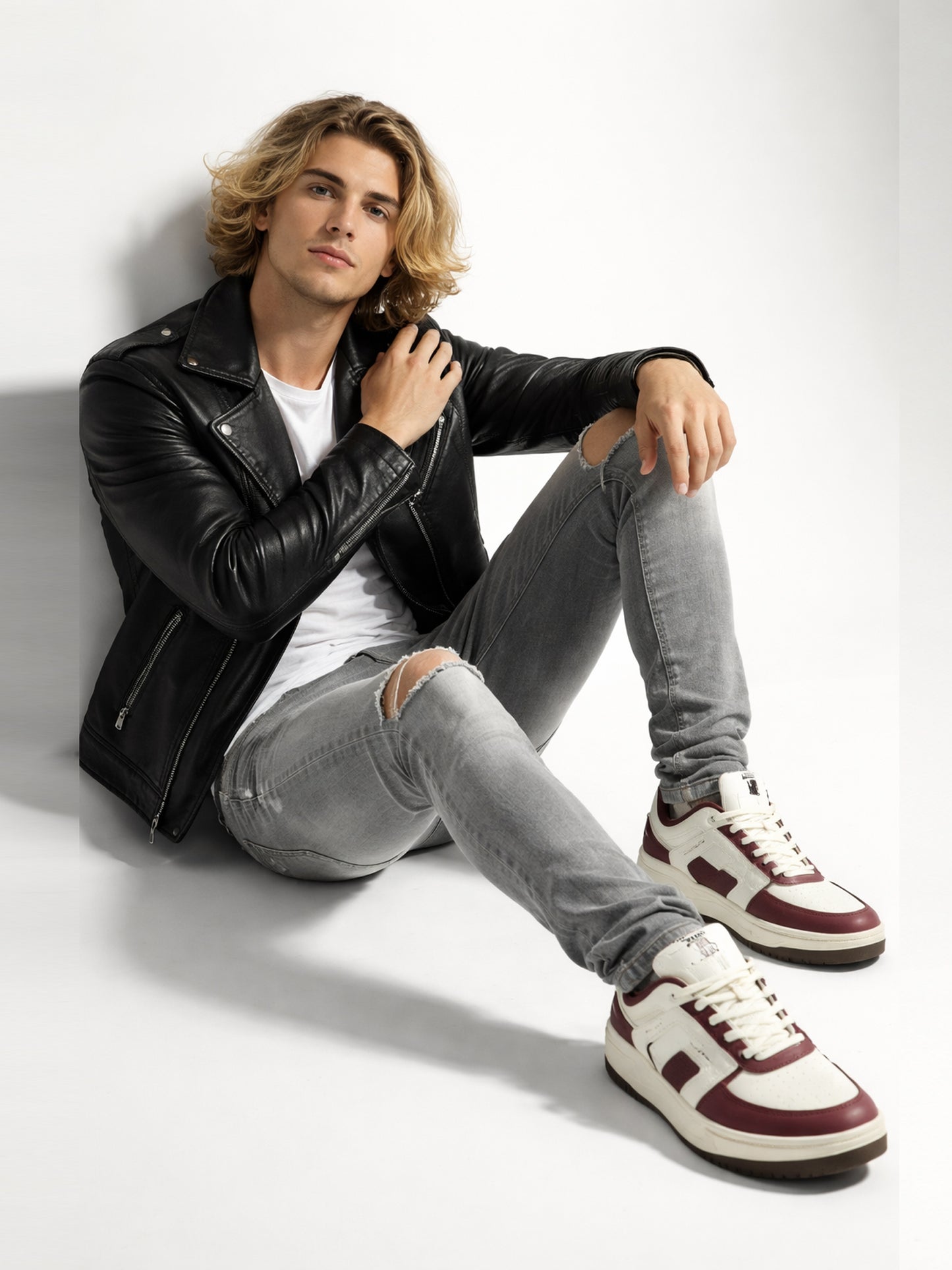 Leather Retail® Full Sleeve Solid Jacket for Men's Biker Style