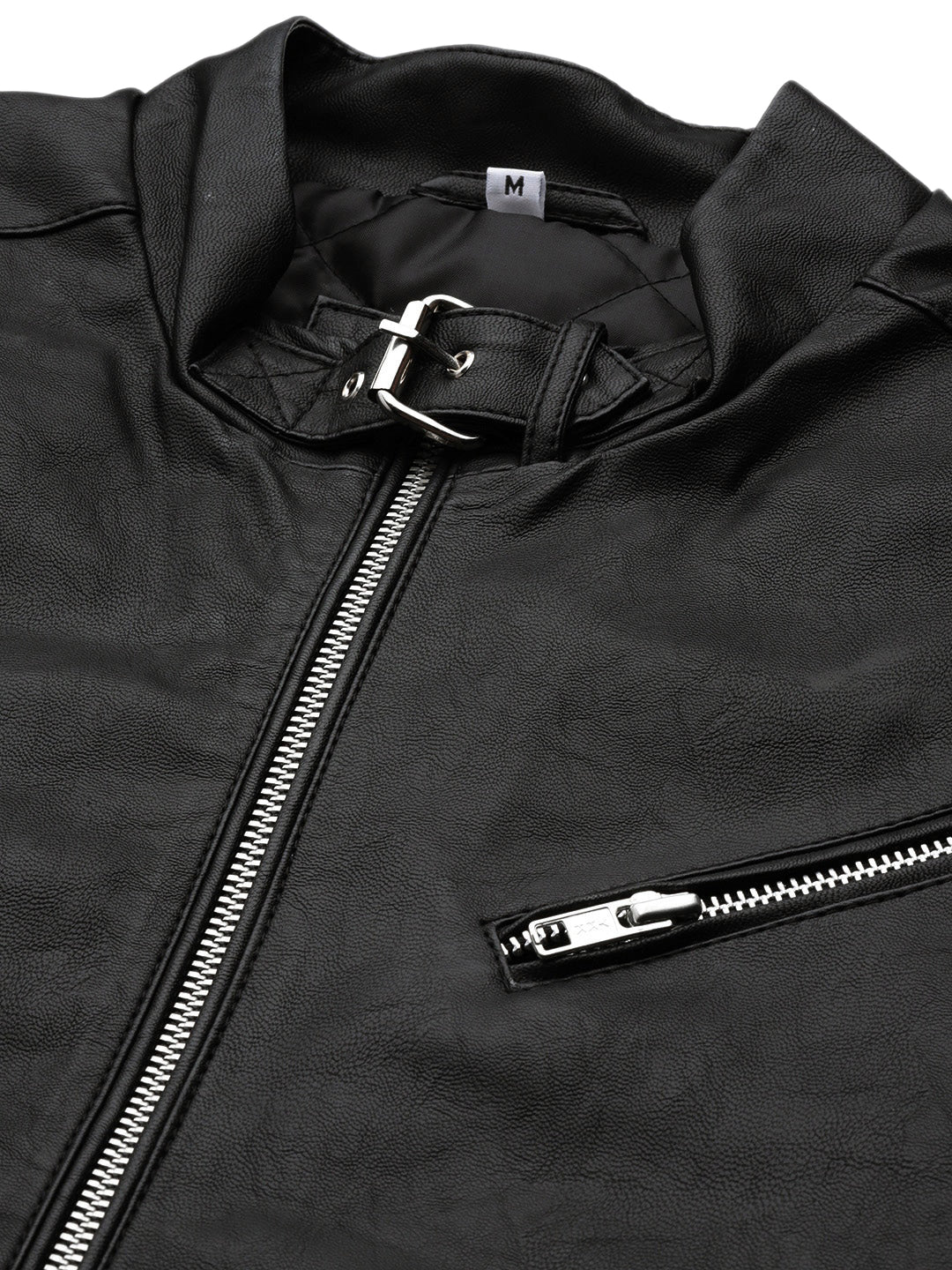 Leather Retail® Men's Faux Leather Motorcycle Fashion Biker Style(LRM34BL)