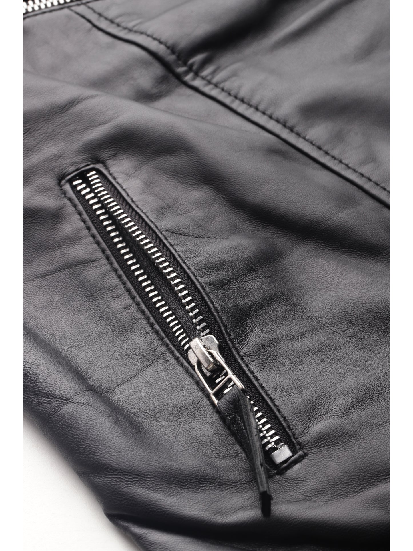 Leather Retail Genuine Leather Biker Jacket For Women's ( LRPLF14BL )
