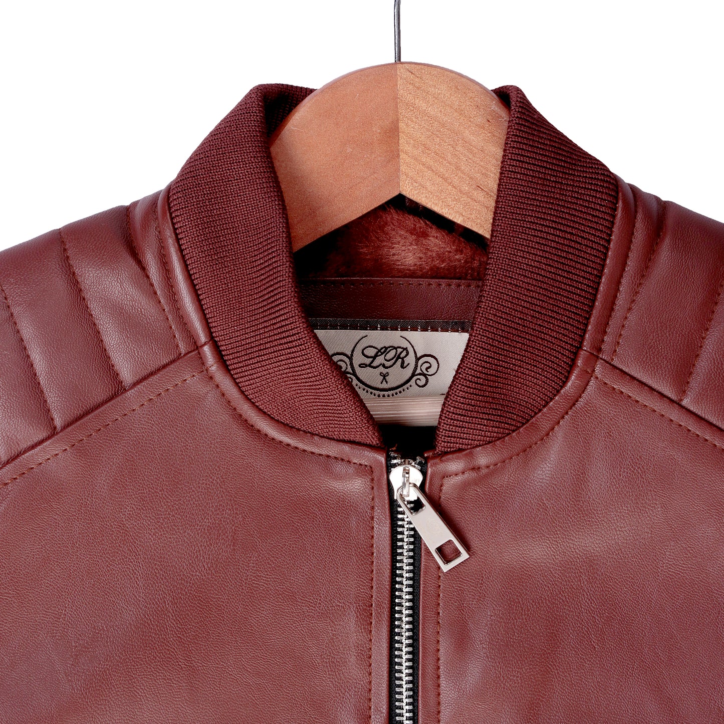 Leather Retail Kid's Faux Leather Regular Graphic Printed Jacket ( LRPRKDELBR )