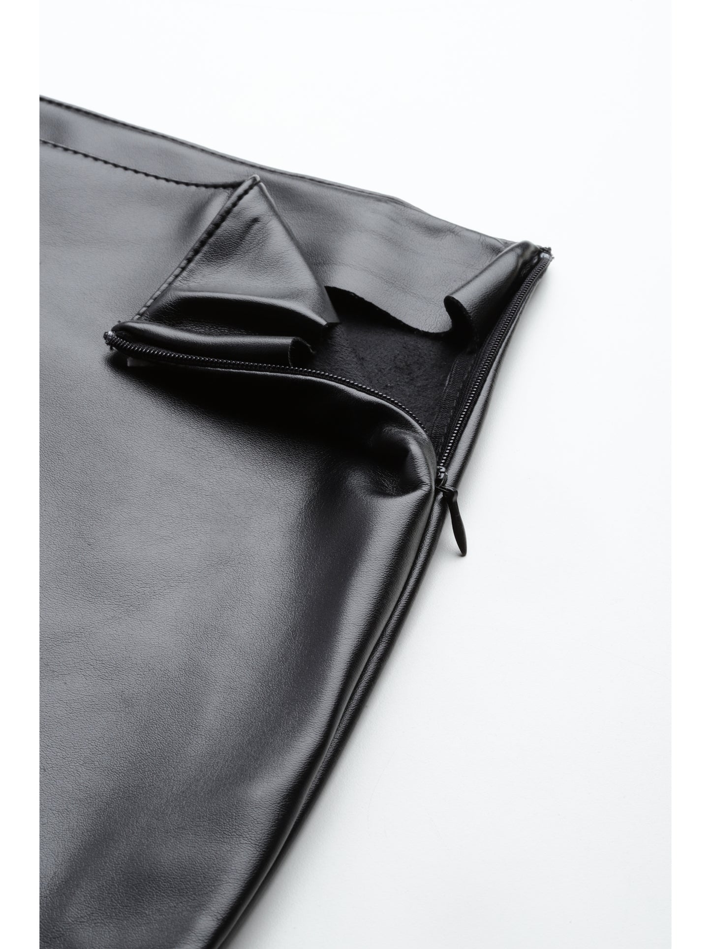 Leather Retail Women's Pu Leather Mini Pencil Skirt ( LRSKRT1BL )
