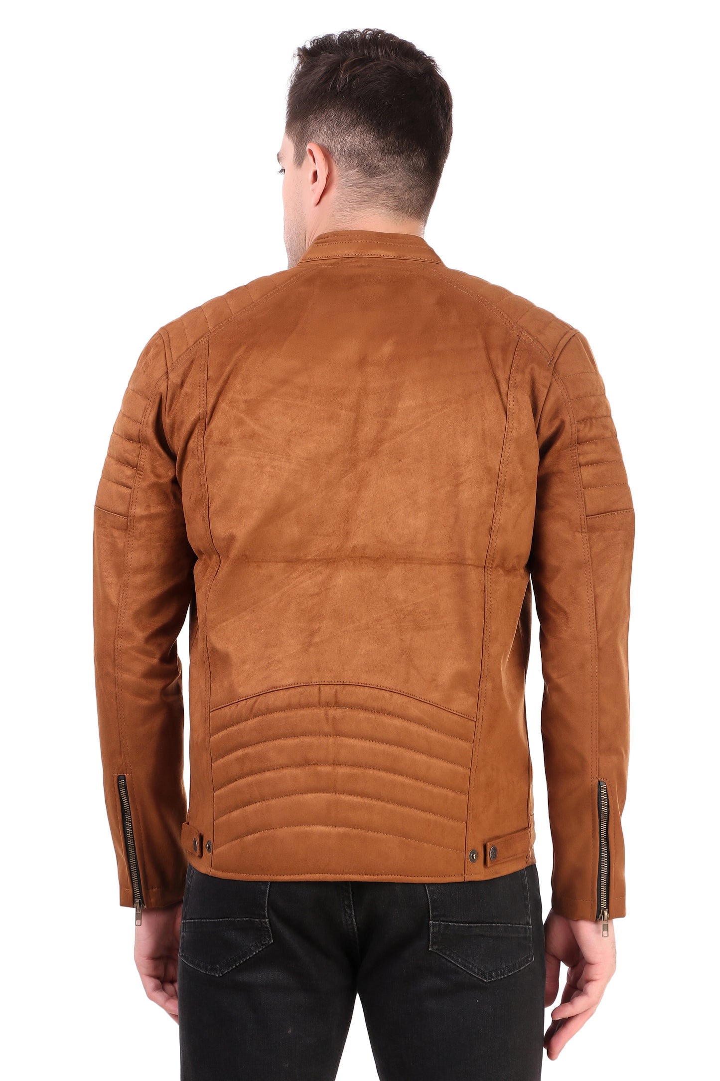 Leather Retail Men's Suede Faux Leather Jacket