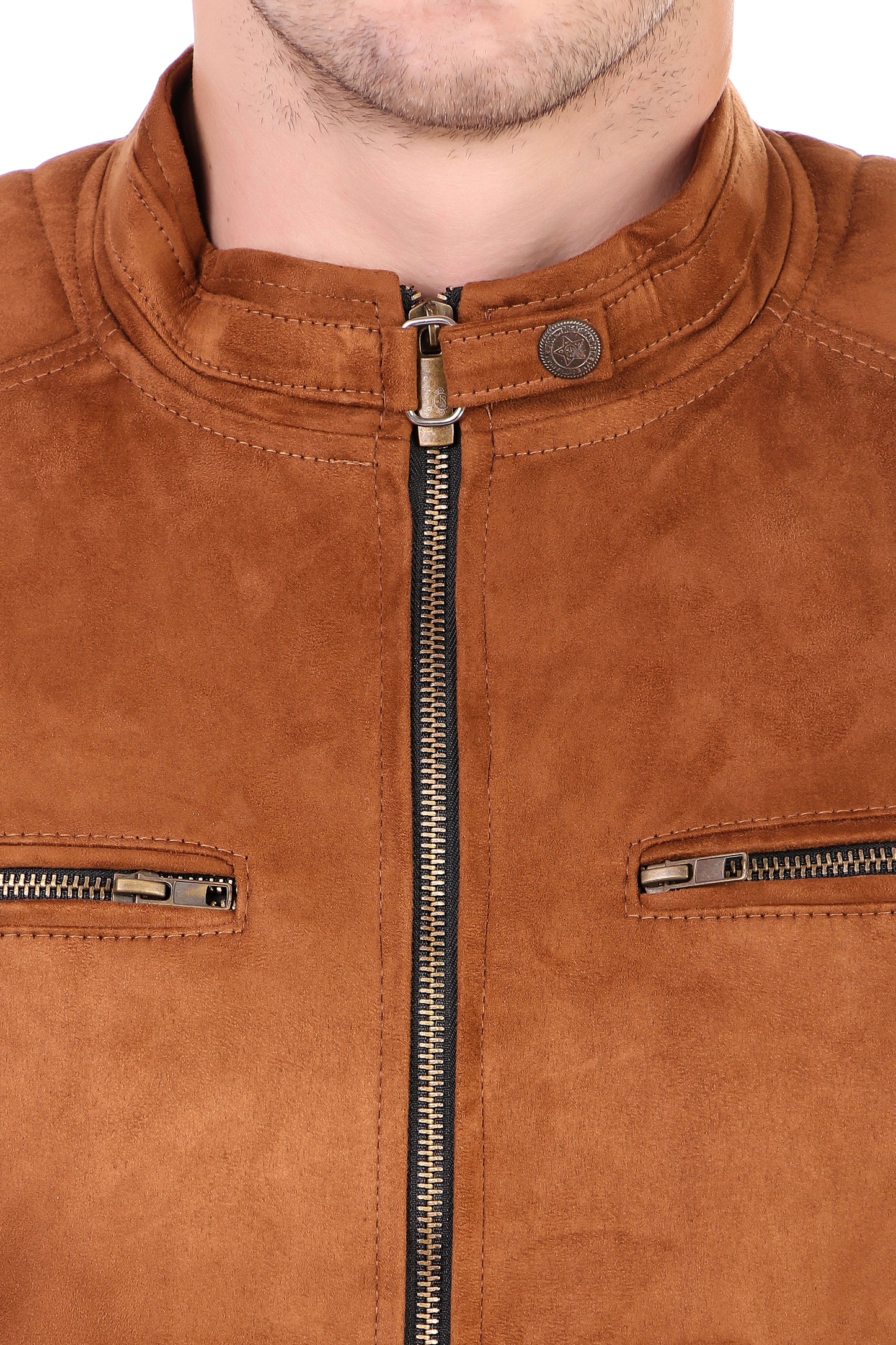 Leather Retail Men's Suede Faux Leather Jacket