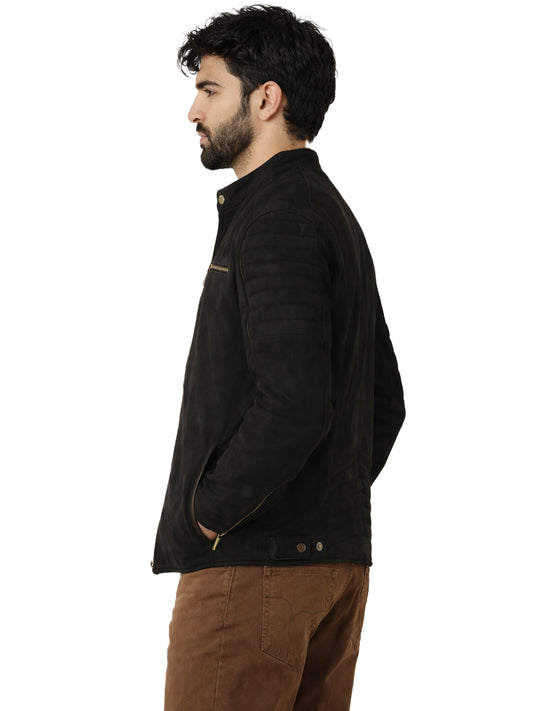 Leather Retail Men's Suede Faux Leather Jacket