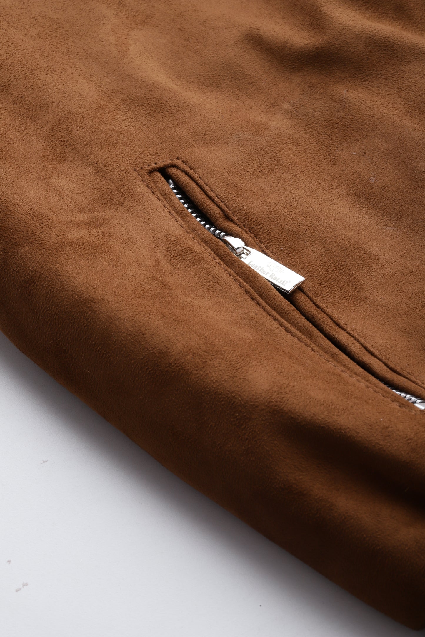 Leather Retail Suede Faux Leather Jacket For Men's ( LRSUDELBR )