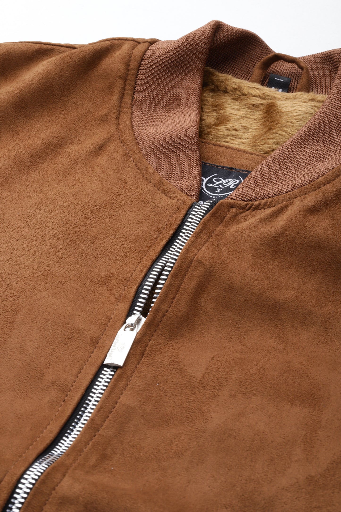 Leather Retail Suede Faux Leather Jacket For Men's ( LRSUDELBR )