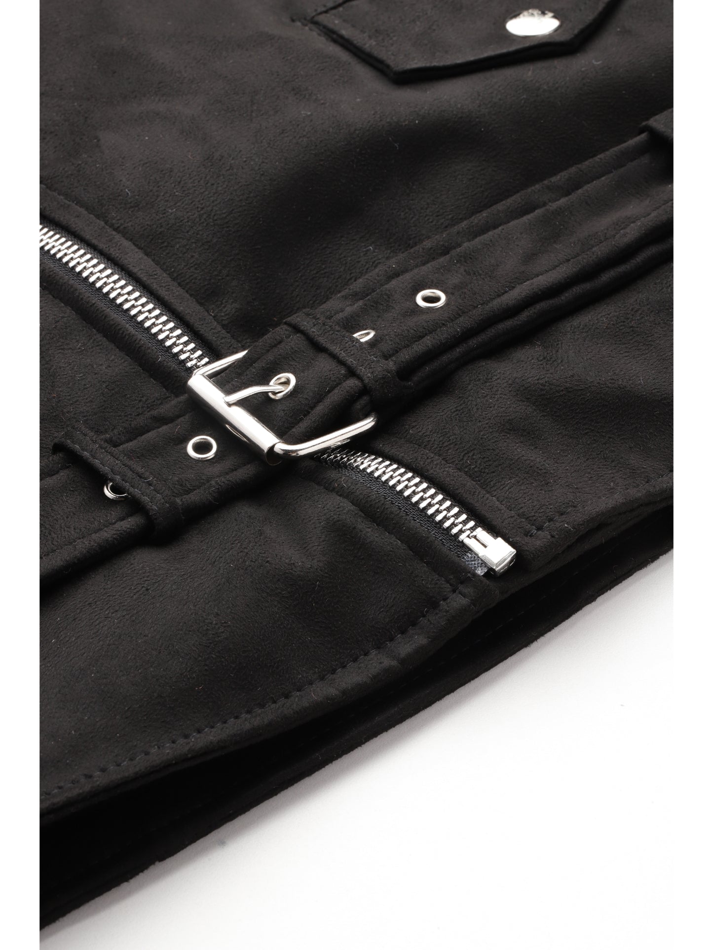 Leather Retail Mens Black Suede Leather Biker Jacket ( LRSUDM11BL )
