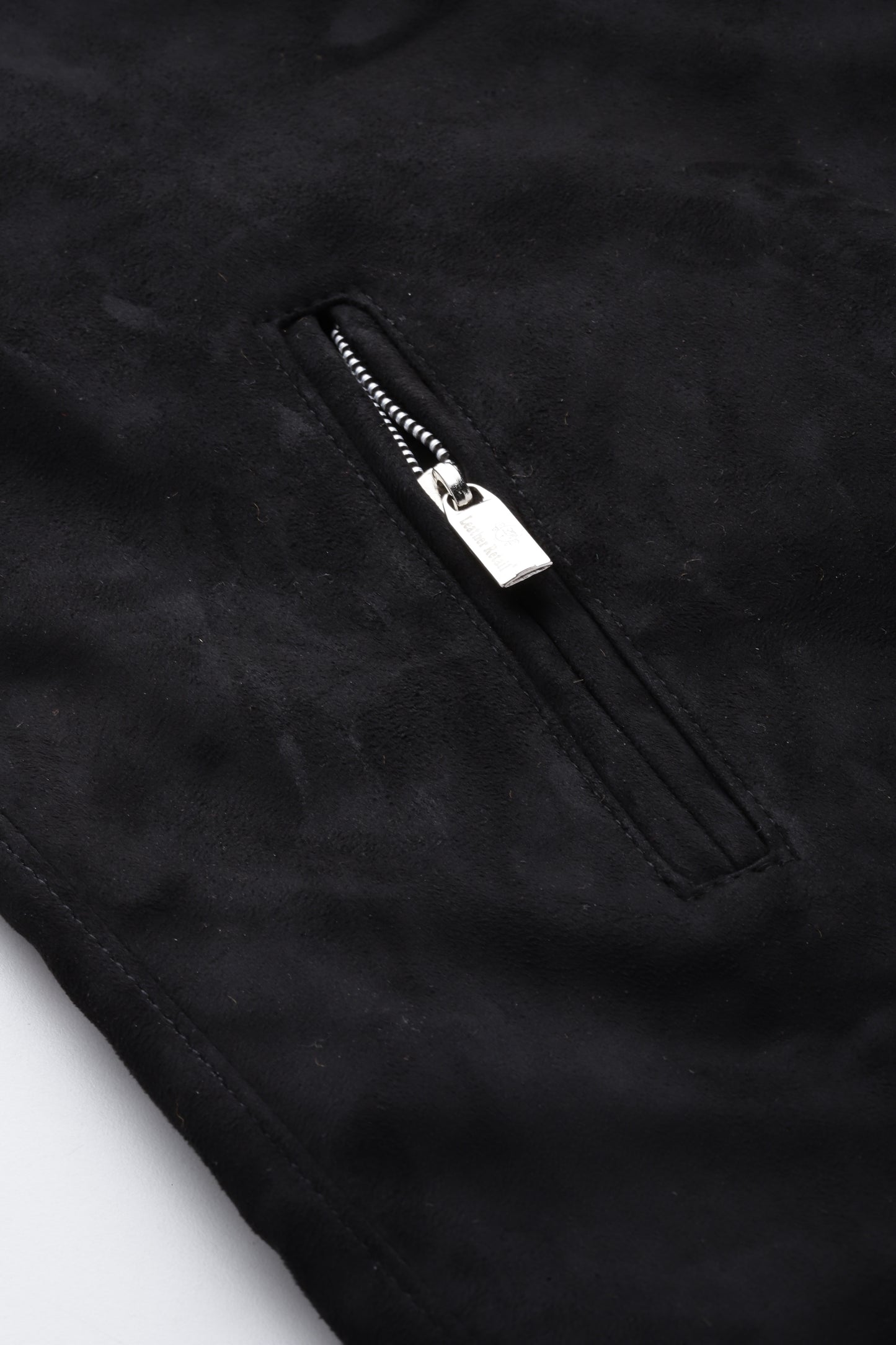 Leather Retail Men's Suede Faux Leather Jacket (LRSUDM33BL)
