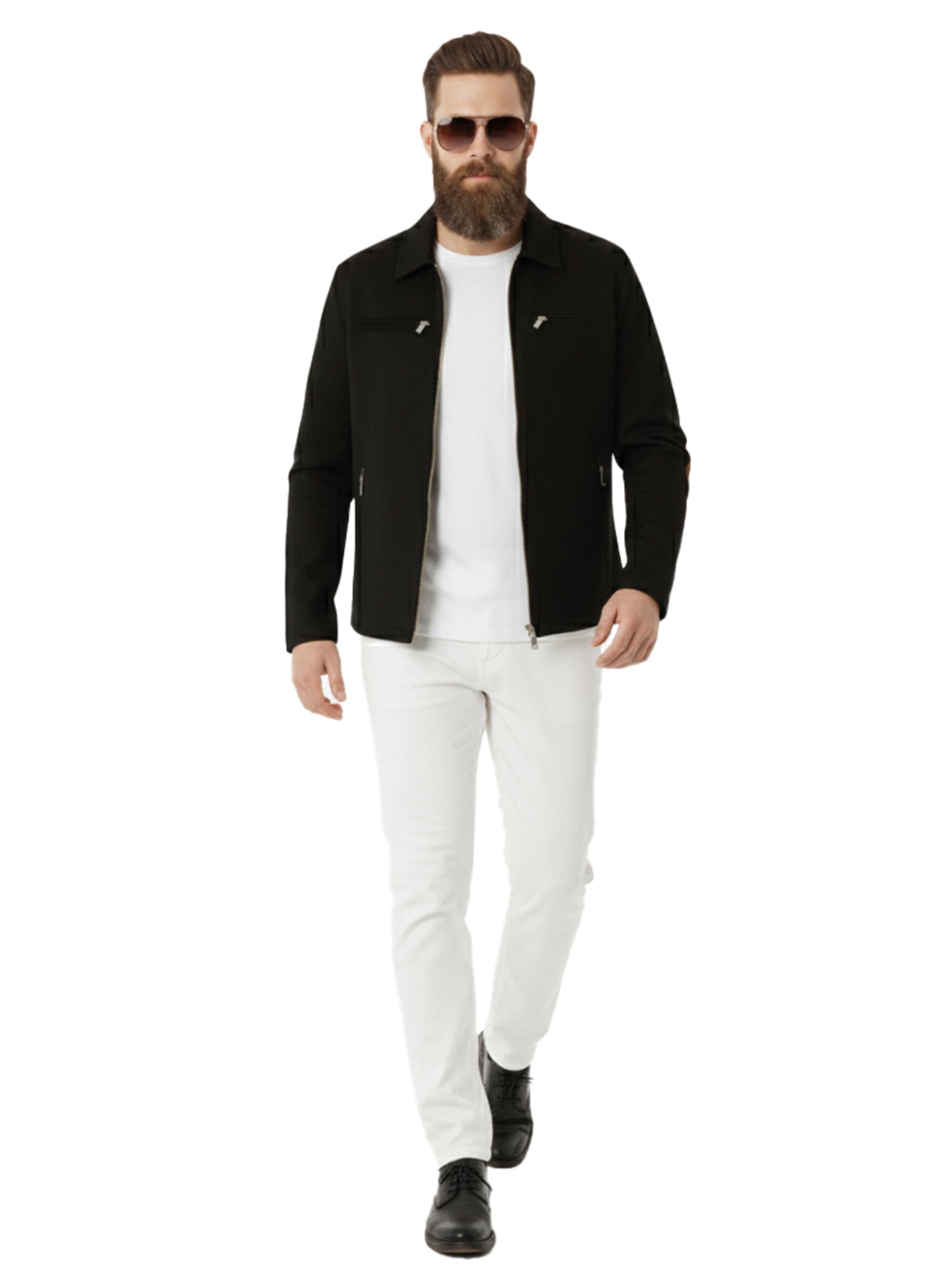 Leather Retail Men's Suede Faux Leather Jacket ( LRAISUDM33BL)