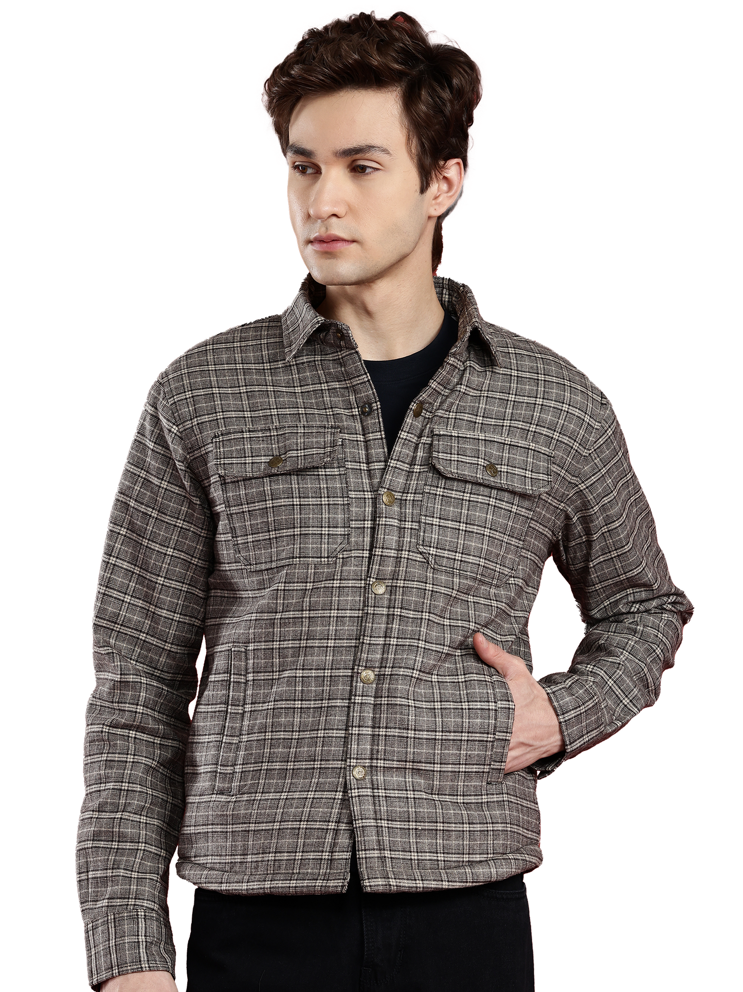 Leather Retail Modern Plaid Multicoloured Tweed Jacket ( LRCHECKTD2J )