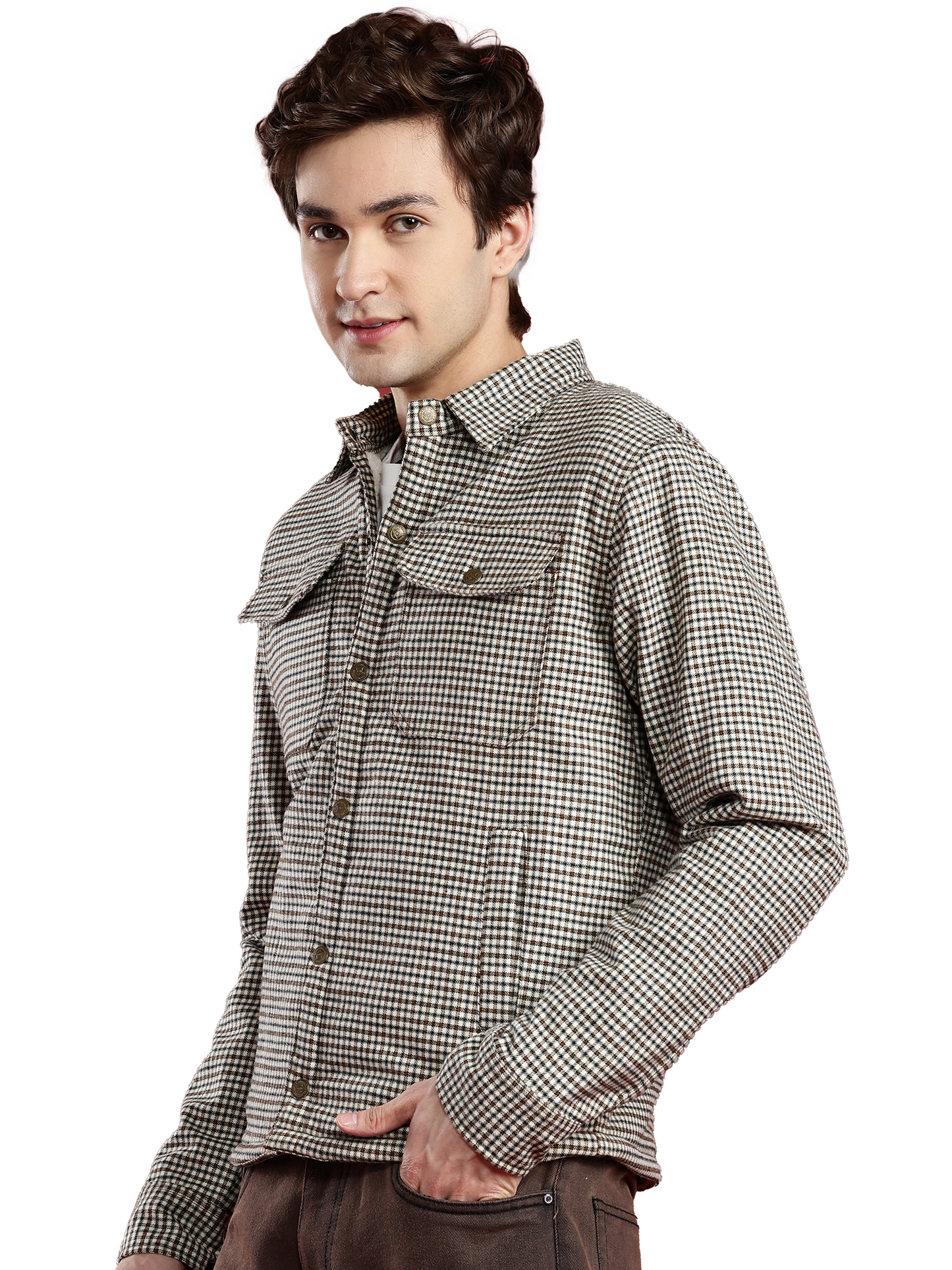Leather Retail Classic Brown and Black Checked Multicoloured Tweed Jacket ( LRCHECKTD2G )